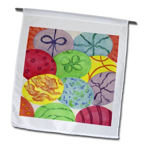 3D Rose Easter Eggs Garden Flag - 12x18 Inch Spring Decorative Outdoor Yard Banner for Easter Decorations, Home Garden, and Seasonal Celebrations