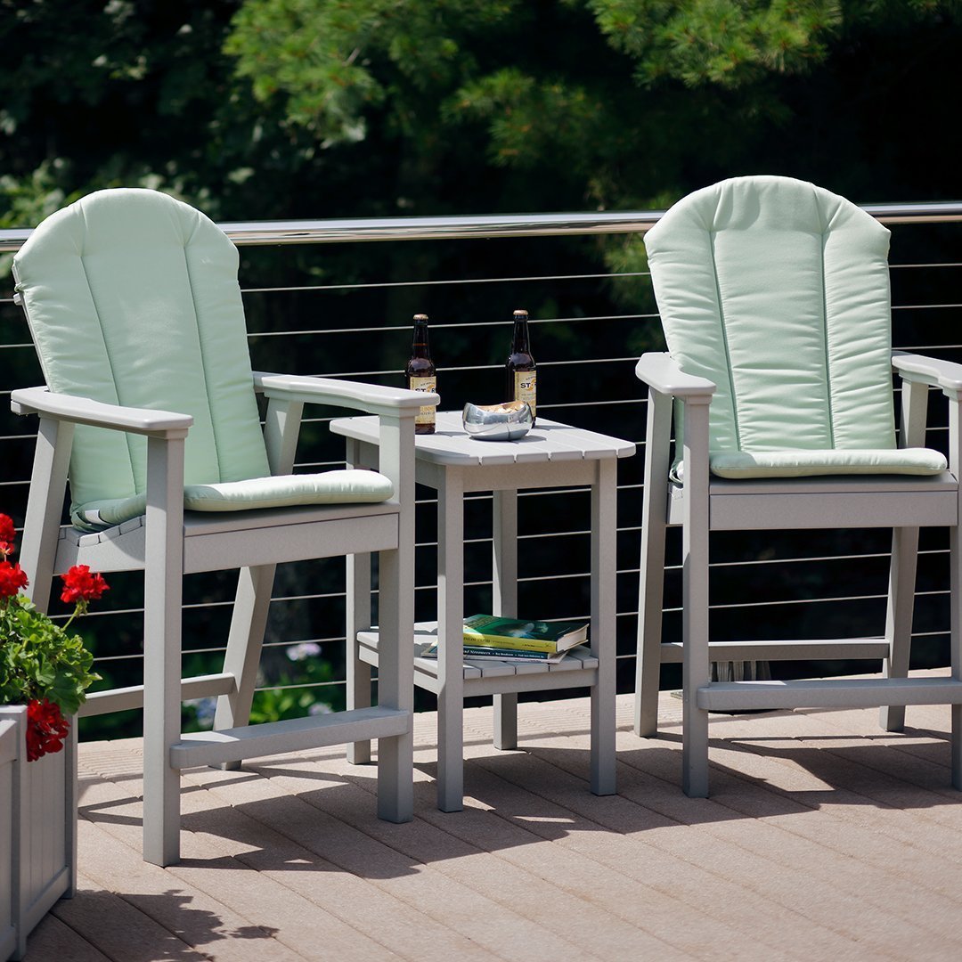 Premium Adirondack Shellback Dining, Balcony & Bar Chair Cushion - Waterproof Outdoor Seat Cushions for Patio, Deck, Garden & Poolside Use