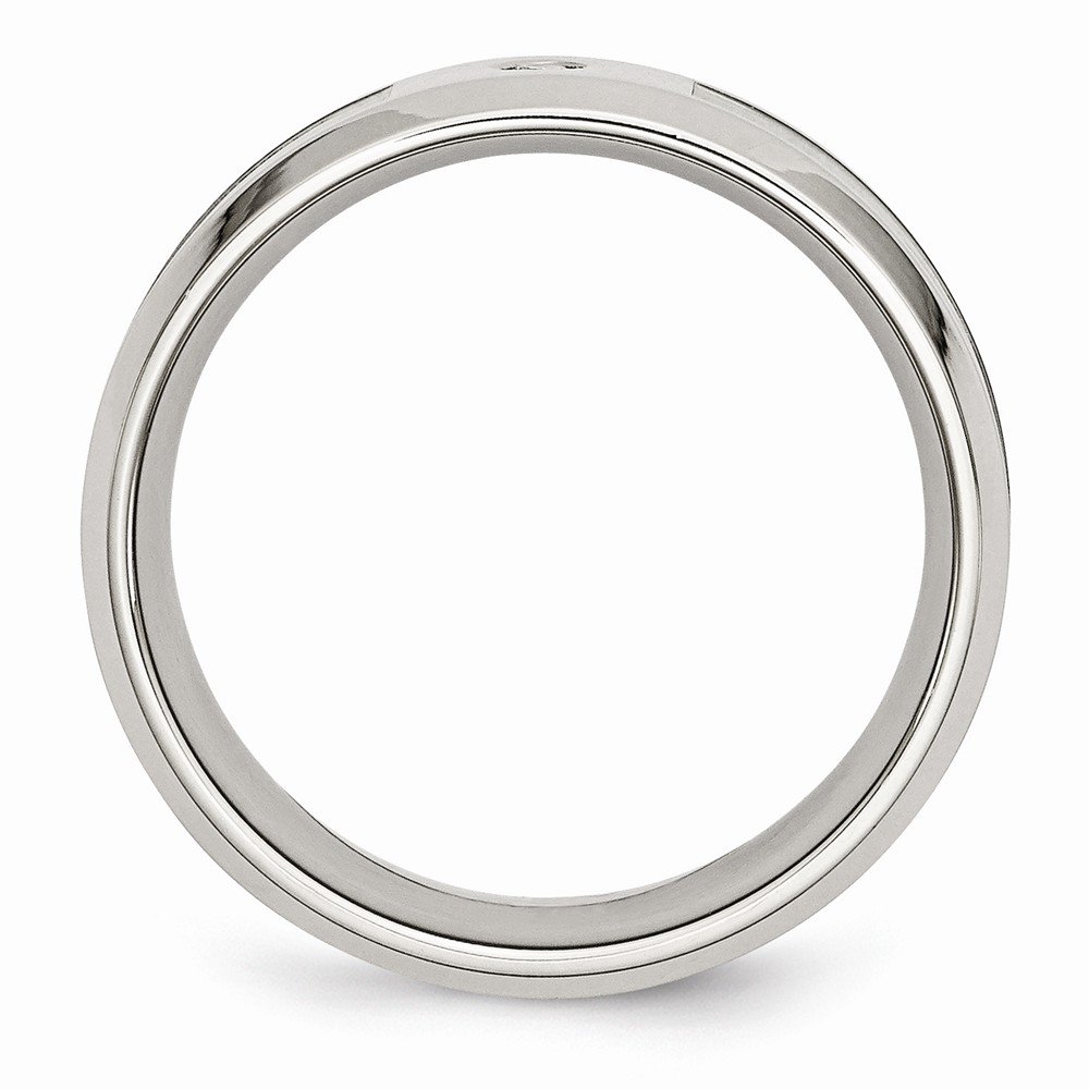 0.035ct Diamond 8mm Solid Stainless Steel Camouflage Men's Wedding Band Ring - Perfect for Military, Outdoor & Everyday Wear