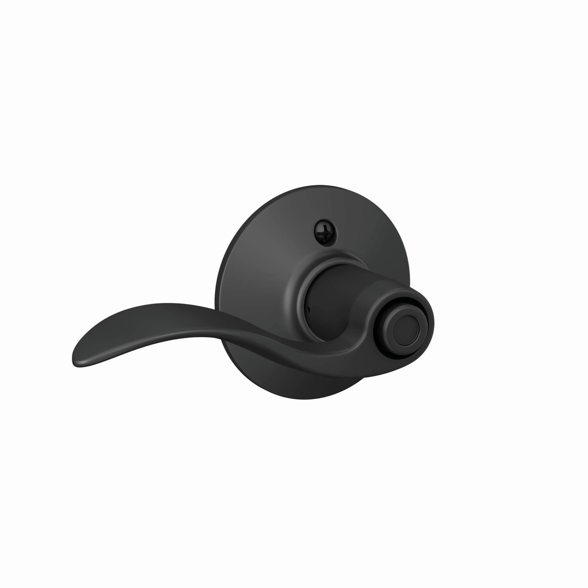 Schlage F40 ACC 622 Matte Black Door Lever - Bed & Bath Privacy Lock for Interior Doors - Perfect for Bedrooms, Bathrooms & Home Privacy Spaces