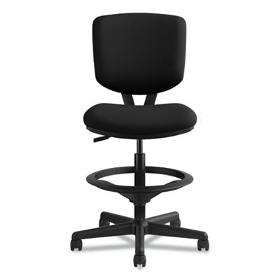 HON Volt Series Adjustable Task Stool with Steel Foot Ring - Ergonomic Office Chair for Home & Work - Perfect for Standing Desks, Workstations & Home Offices