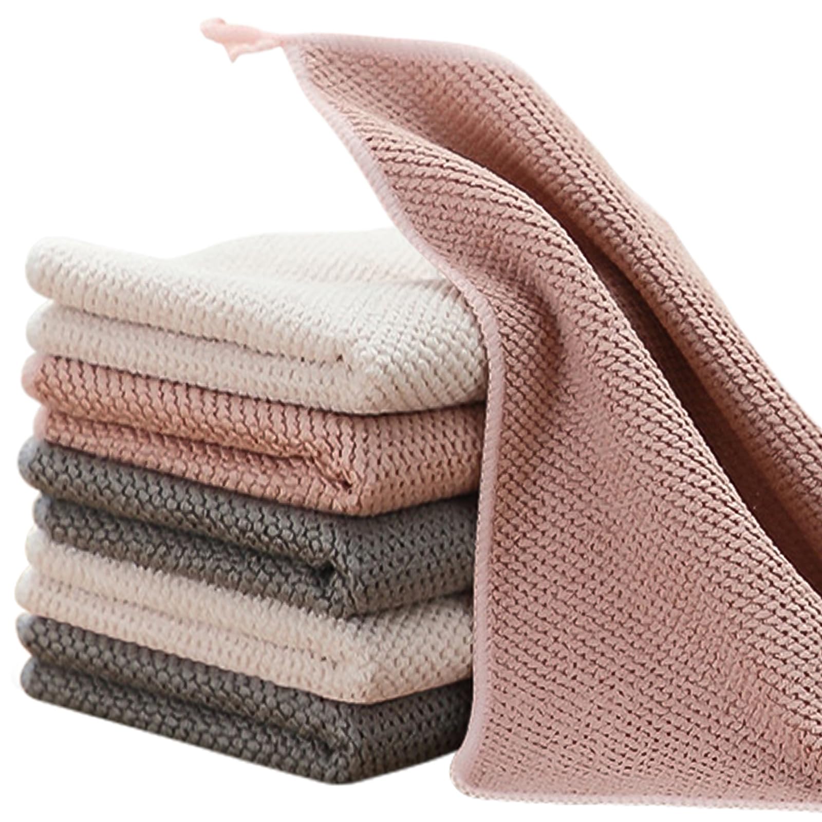 Premium Waffle Dish Towels 6 Pack - Super Absorbent Microfiber Cloths for Kitchen Cleaning, 12x12 Inches - Perfect for Washing Dishes & Countertops