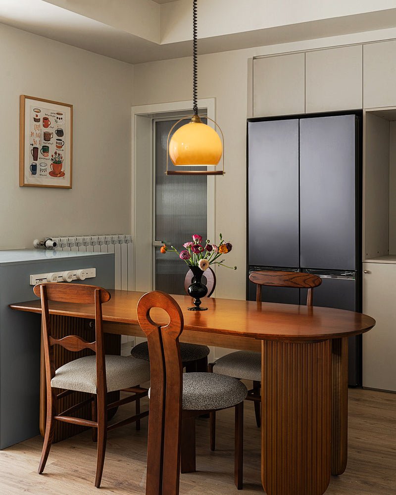 Halcyon Arch Pendant Light - Modern Glass Ceiling Lighting Fixture for Dining Room, Kitchen Island & Bedroom Decor