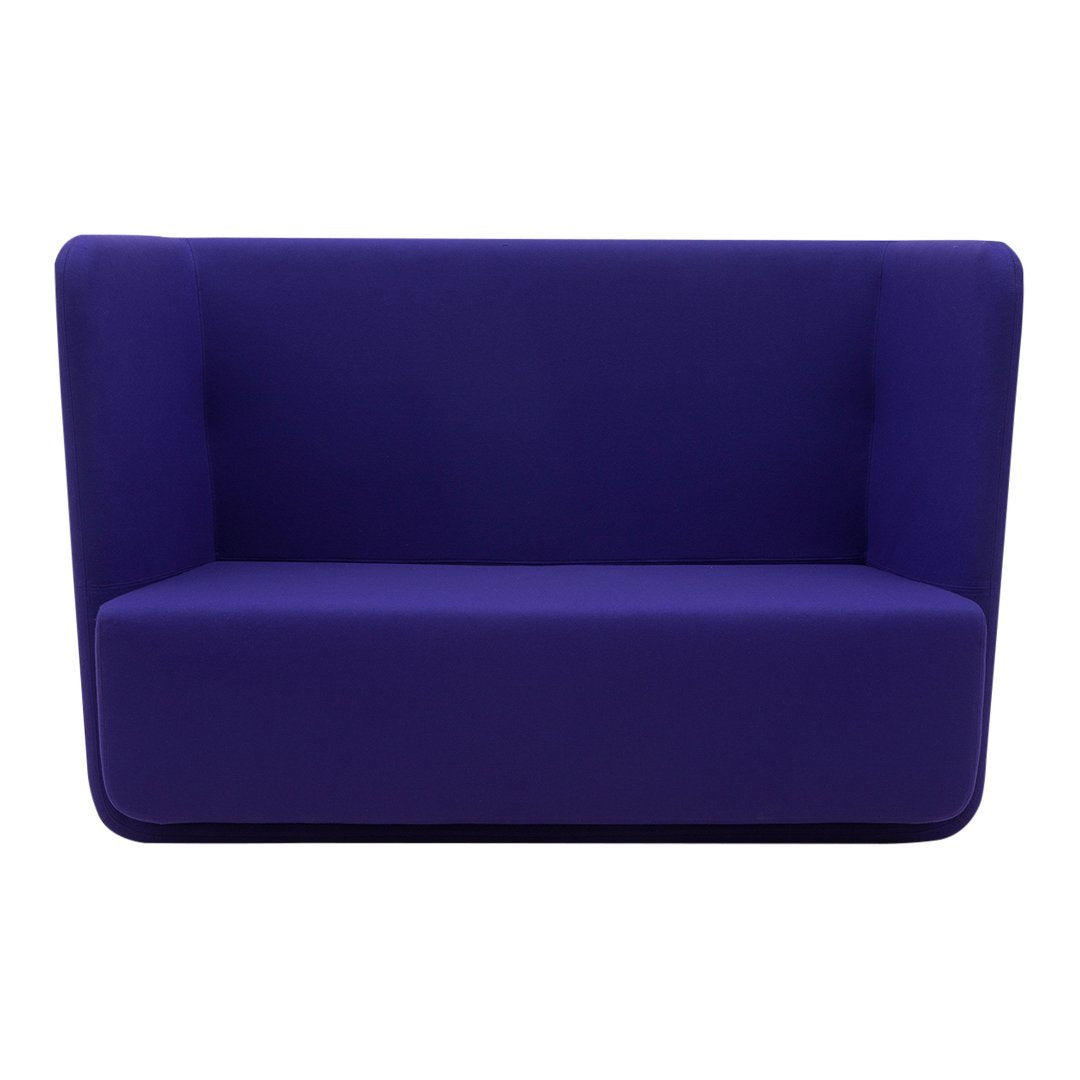 Demacker Woven Basket Sofa - Low Profile Modern Lounge Chair with Soft Cushions for Living Room, Bedroom, or Patio Relaxation