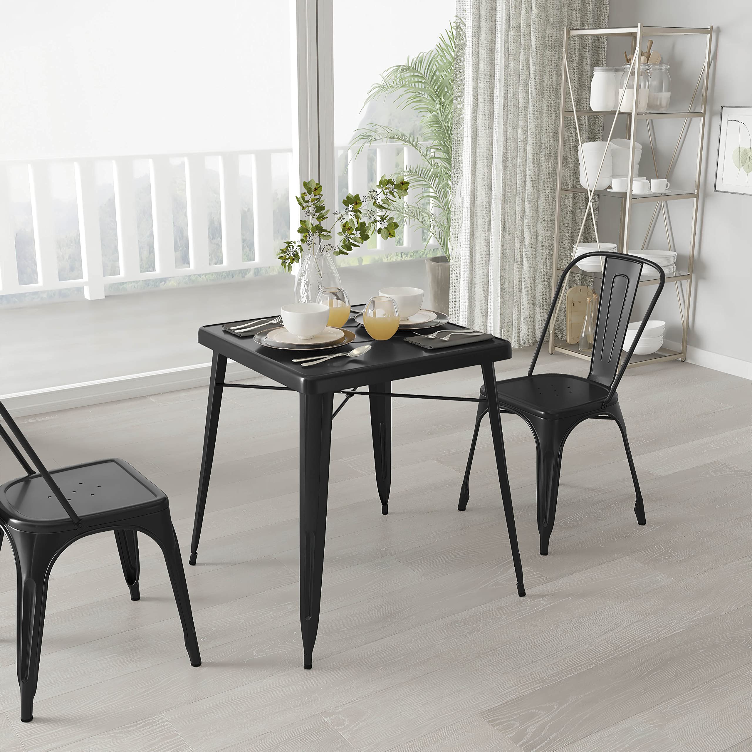 Merrick Lane Benson Indoor-Outdoor Square Dining Table - 23.75