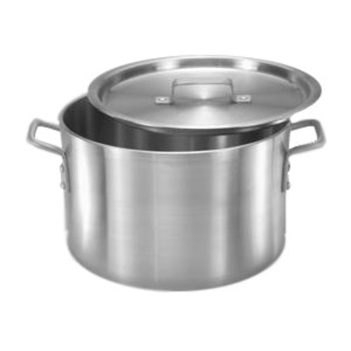 859194 20 Qt Aluminum Sauce Pot Without Cover - Commercial Grade Cooking Pot for Restaurants, Catering & Home Kitchens - Perfect for Soups, Stews & Large Batch Cooking