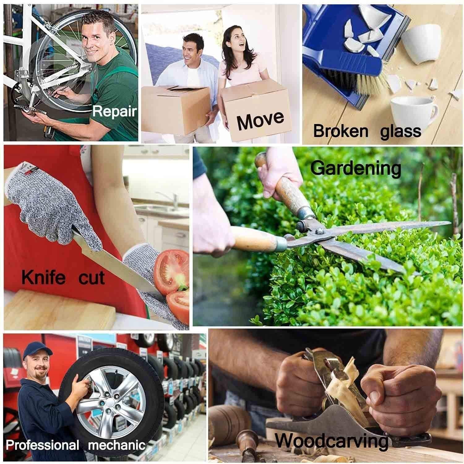ONSUR Cut Resistant Gloves Level 5 - 1 Pair for Kitchen, Gardening & Industrial Safety | Anti-Cut Protection for Food Prep, Plant Care & Construction Work | Durable Hand Safety Gloves for Cooking, Landscaping & Workshop Use