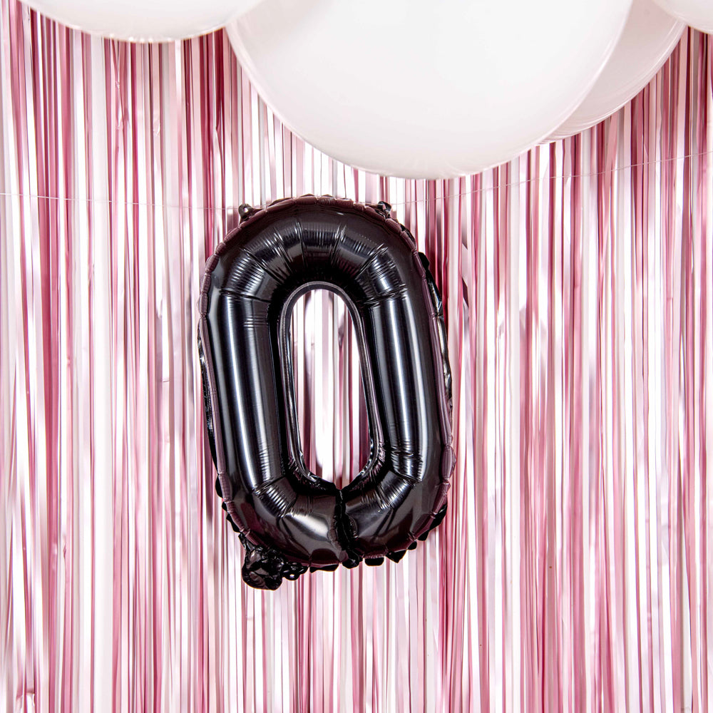 Balloonify Black Mylar Number 0 Balloon - 16 Inch Large Foil Balloon for Birthday Parties, Anniversaries & Celebrations (1 Count Box)