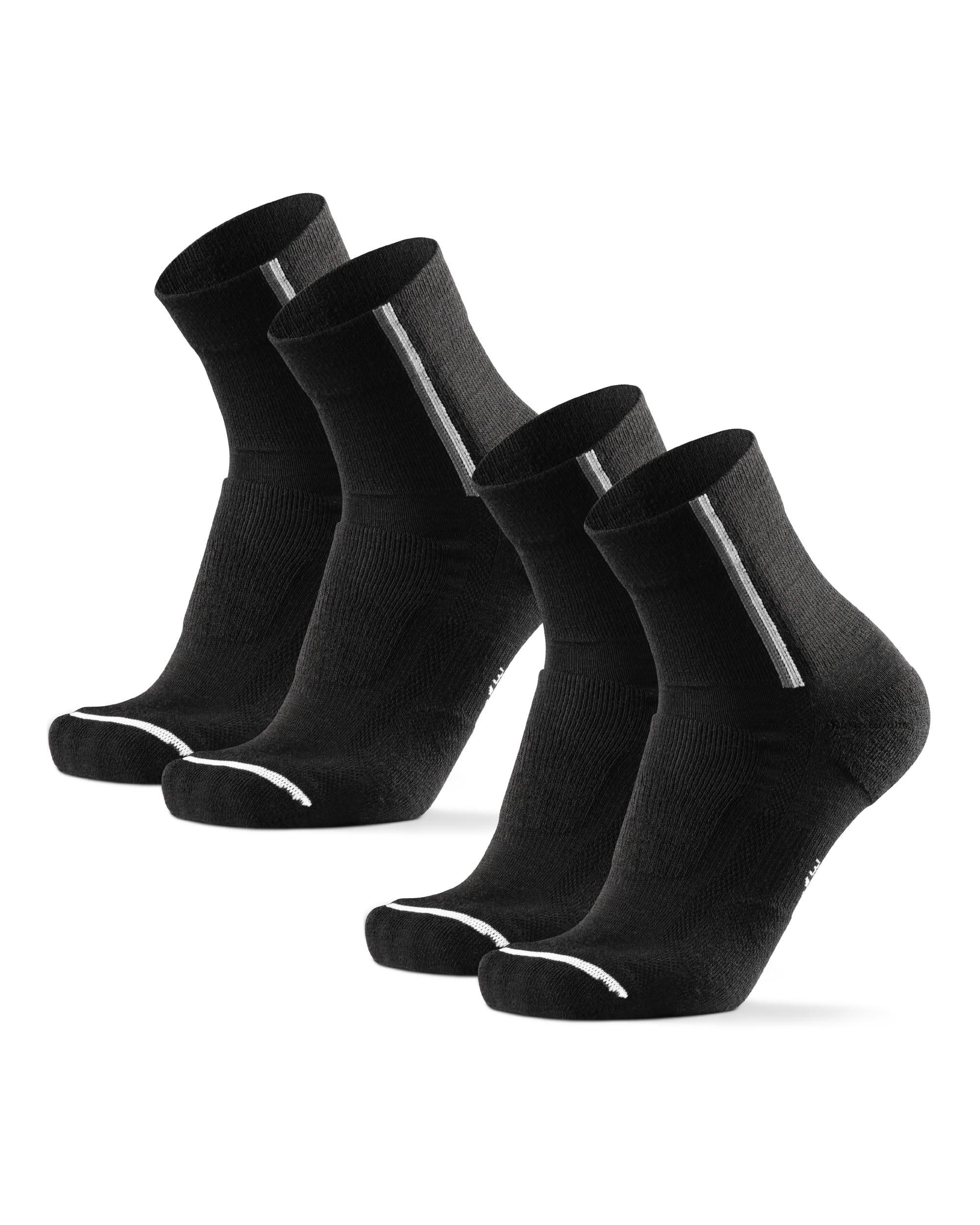 DANISH ENDURANCE Merino Wool Cycling Socks for Men & Women - Warm Winter Bike Socks, Moisture-Wicking, Breathable, Unisex 2-Pack - Perfect for Road Biking, Mountain Cycling & Cold Weather Sports