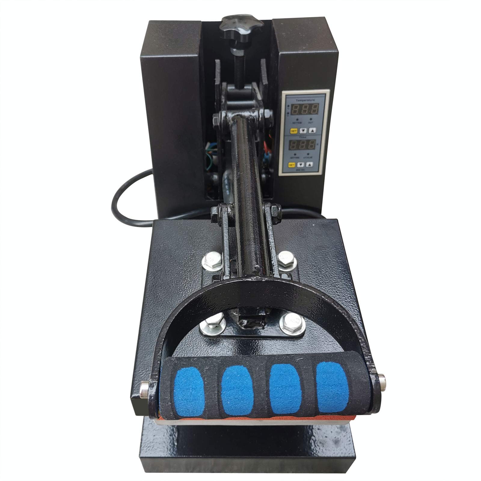 15x15cm Compact Heat Press Machine 110V - Multifunctional Sublimation Heat Transfer Equipment for T-Shirts, Hats, Mugs & Plates | Perfect for DIY Printing, Custom Apparel & Small Business Projects