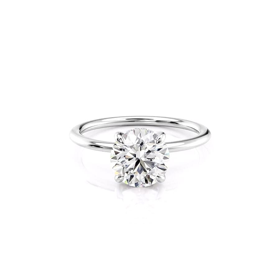 2 CT Dainty Engagement Ring for Women - 18K Gold Plated Sterling Silver Hidden Halo Wedding Band - Perfect for Proposals, Anniversaries & Romantic Occasions