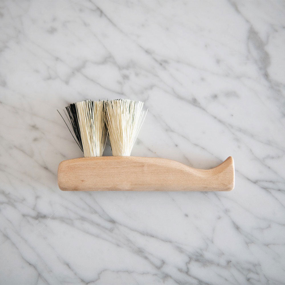 Premium Small Wooden Counter Brush - Natural Wood Handle for Kitchen, Bar & Restaurant Cleaning - Model MT0938 - Perfect for Countertops, Tables & Hard Surfaces