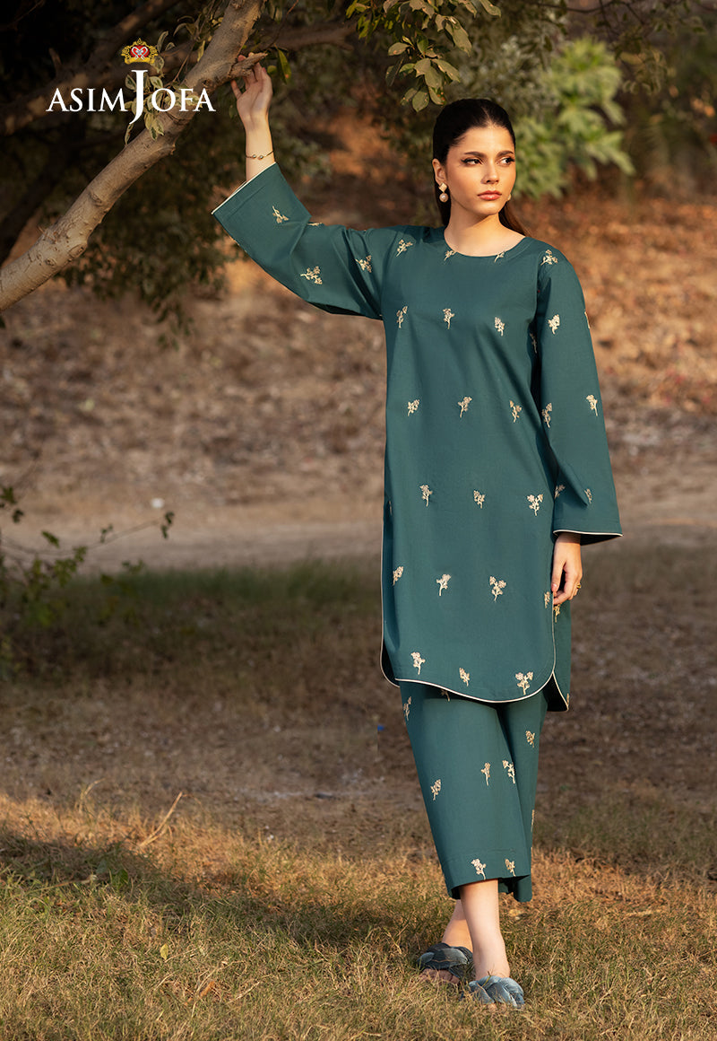 Premium Cambric Blue Stitched Suit by Asim Jofa - Elegant Formal Wear for Weddings, Business Meetings & Special Occasions