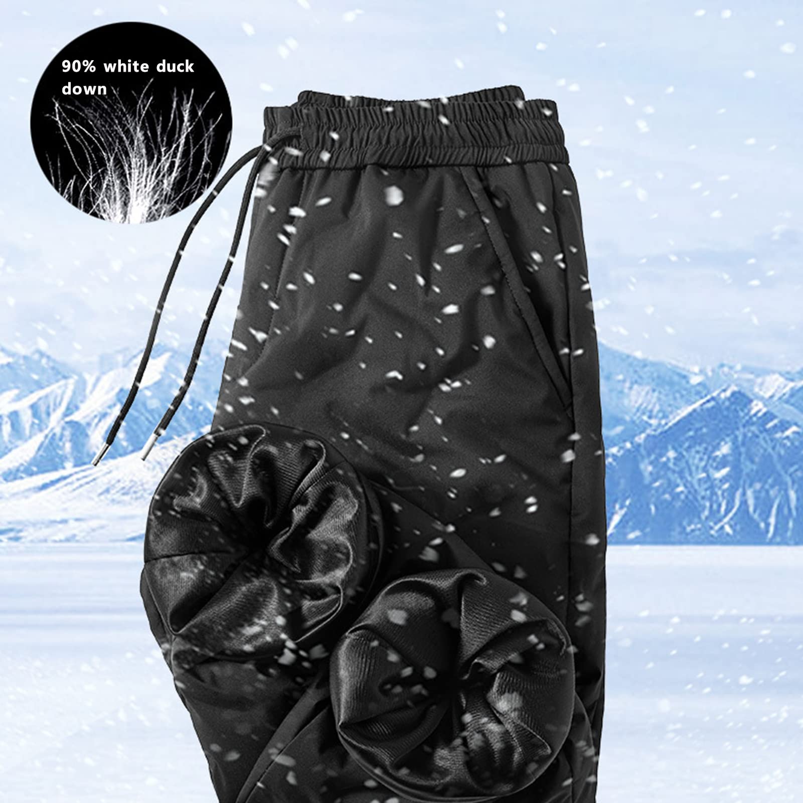 TDHLW Men's & Women's Waterproof Ski Pants - Insulated Winter Snow Pants with Windproof Technology for Skiing, Snowboarding & Outdoor Activities | Warm Down-Filled Snowsuit for Hiking & Cold Weather Adventures
