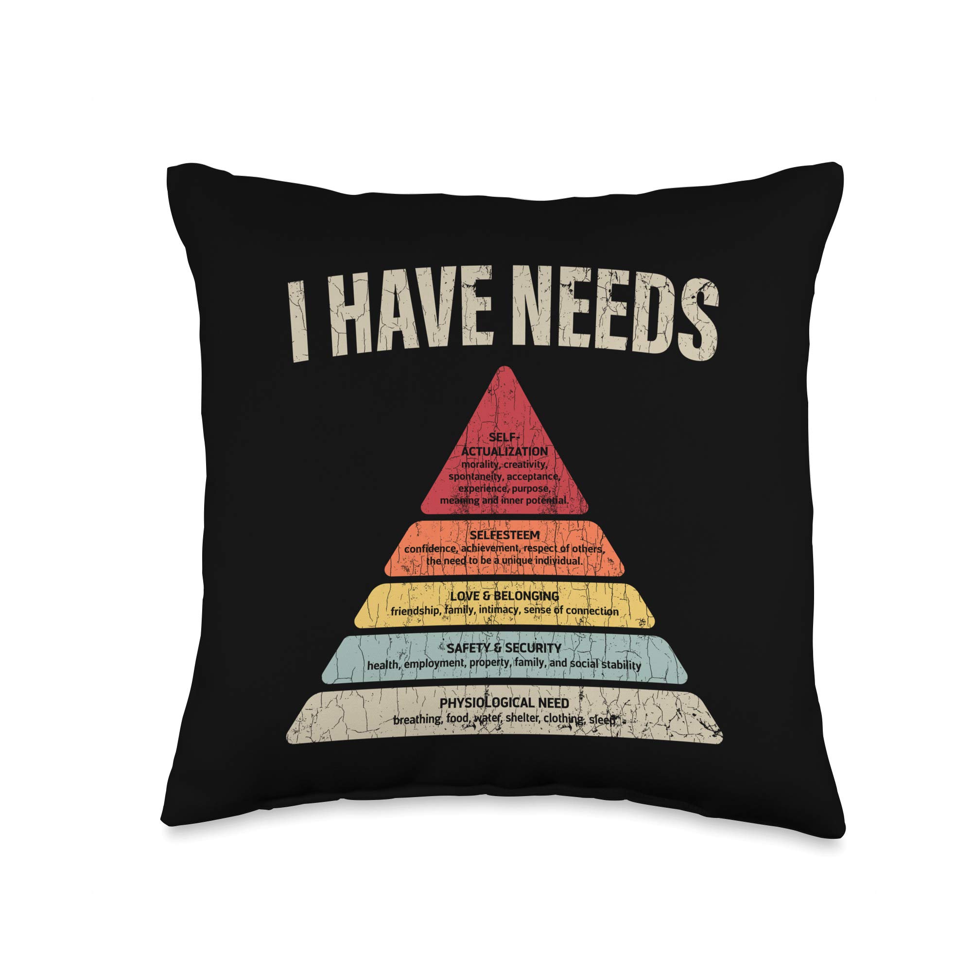 Funny Psychology Psychologist Throw Pillow - I Have Needs Humor Apparel for Therapists & Mental Health Professionals - Perfect for Office Decor, Gifts & Home Decor