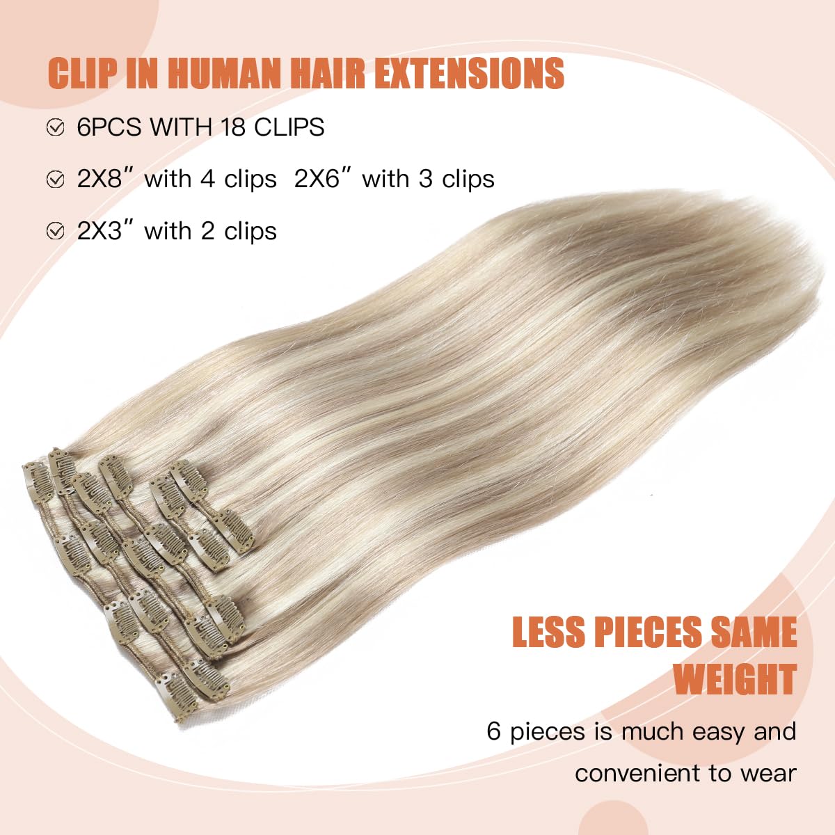 Silky Straight Clip-in Remy Human Hair Extensions for Women - 18 Inch Natural Black Hair Weft for Length & Volume - Perfect for Parties, Weddings & Daily Styling