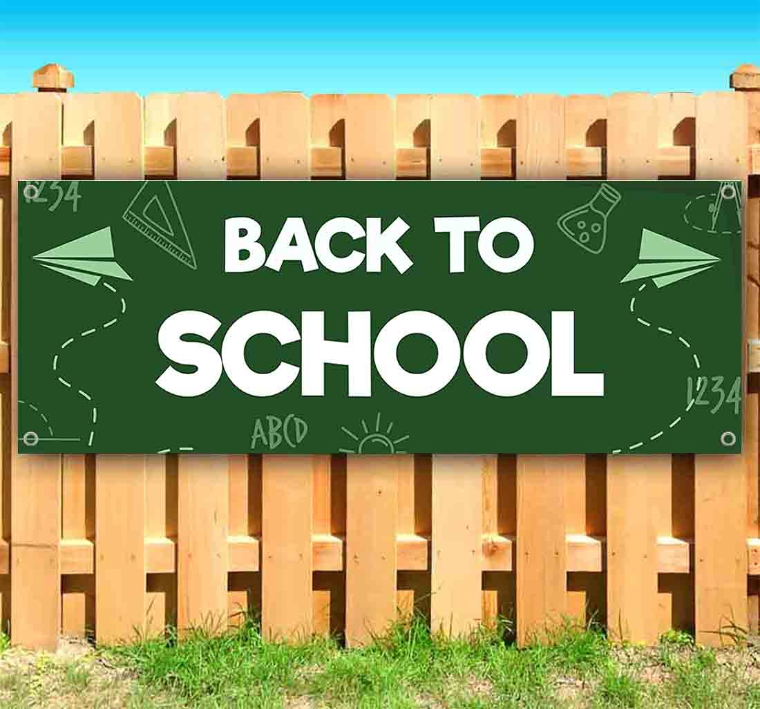 13 oz Heavy-Duty Vinyl Chalkboard Banner with Metal Grommets - Perfect for Classroom Decor, Back to School Signs & Party Decorations