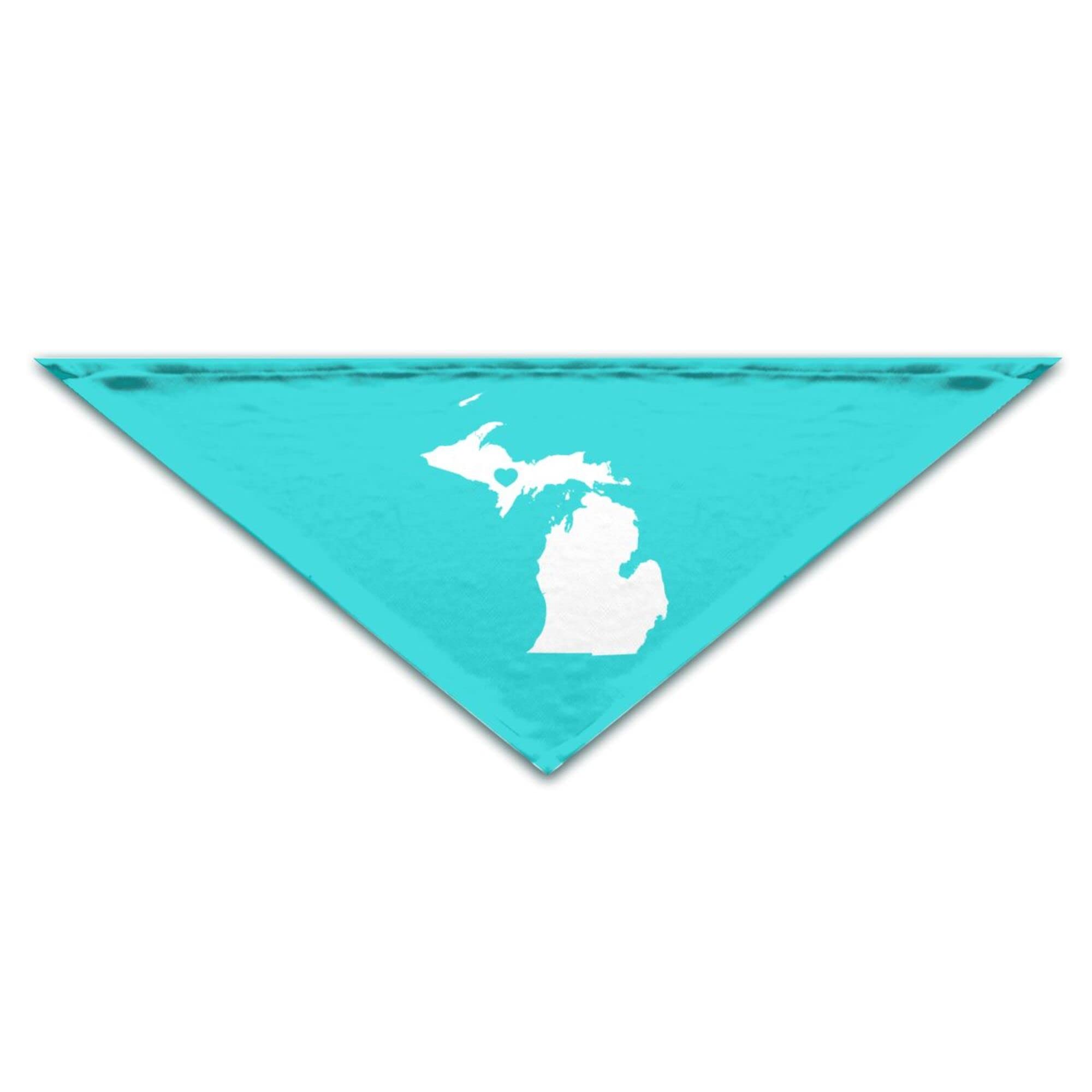 Michigan State Map Dog Bandana - Adjustable Pet Scarf for Dogs & Cats - Cute Triangle Bib Kerchief Accessory - Perfect for Gameday, Travel & Photo Shoots