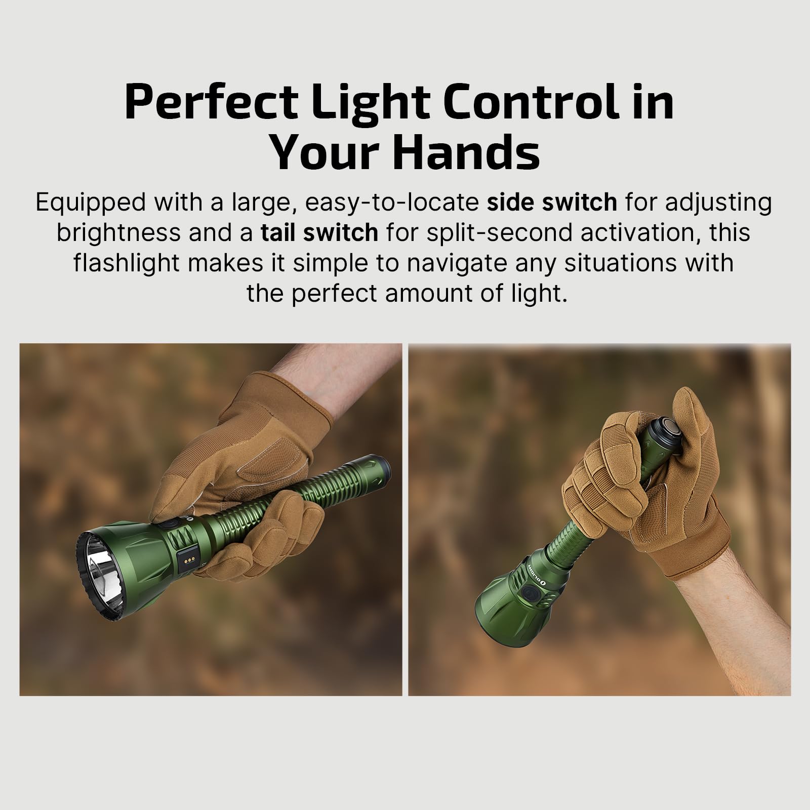 Olight Javelot Turbo 2 1800 Lumen Tactical Flashlight - Rechargeable LED Hunting Light with 4921ft Long-Range Beam, Wireless Remote Control, Battery Pack & USB-C Cable (Black) - Perfect for Outdoor Adventures, Hunting, Camping & Emergency Situations