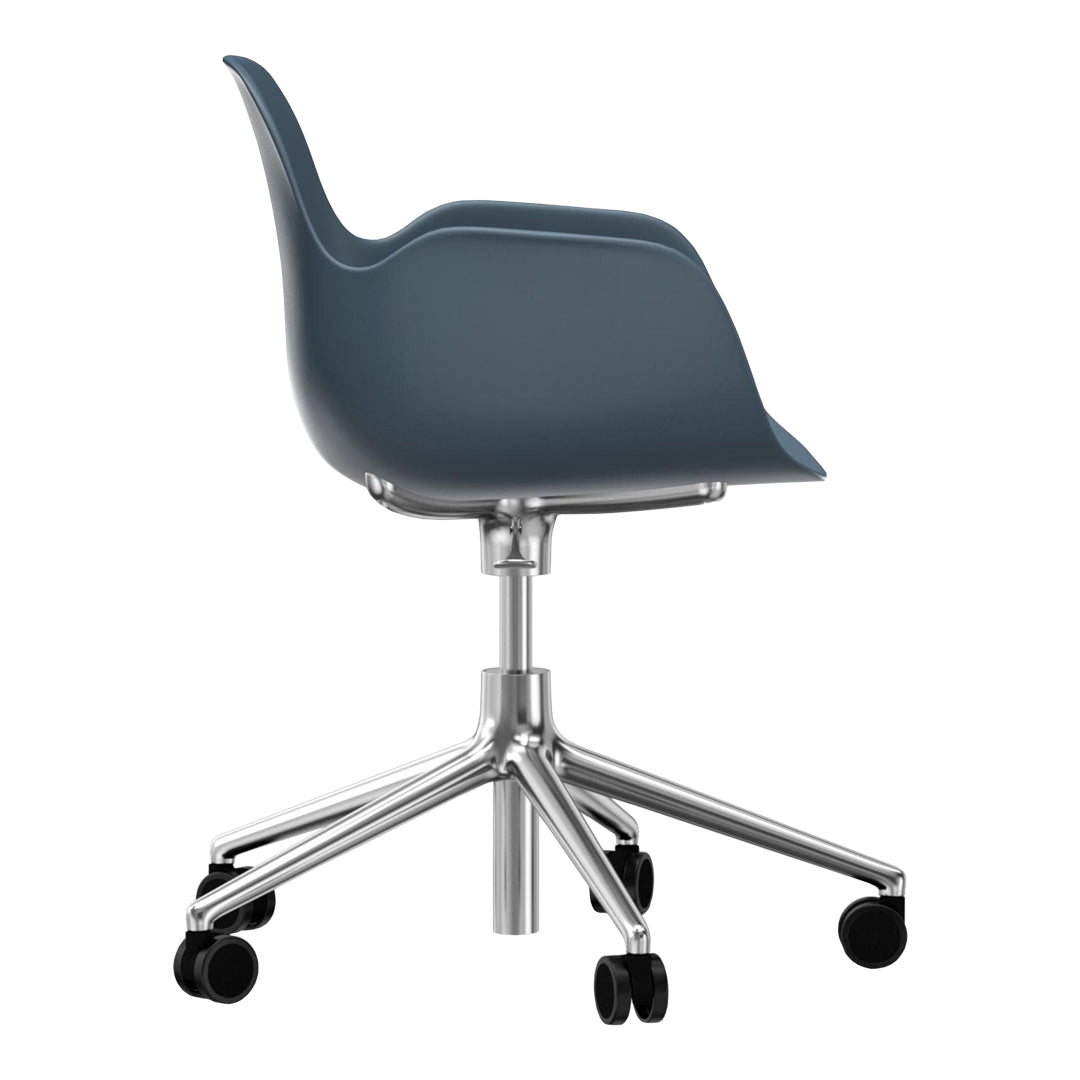 Modern Form Armchair with 5W Swivel Base & Gas Lift Mechanism - Ergonomic Office Chair for Home & Workspace Comfort