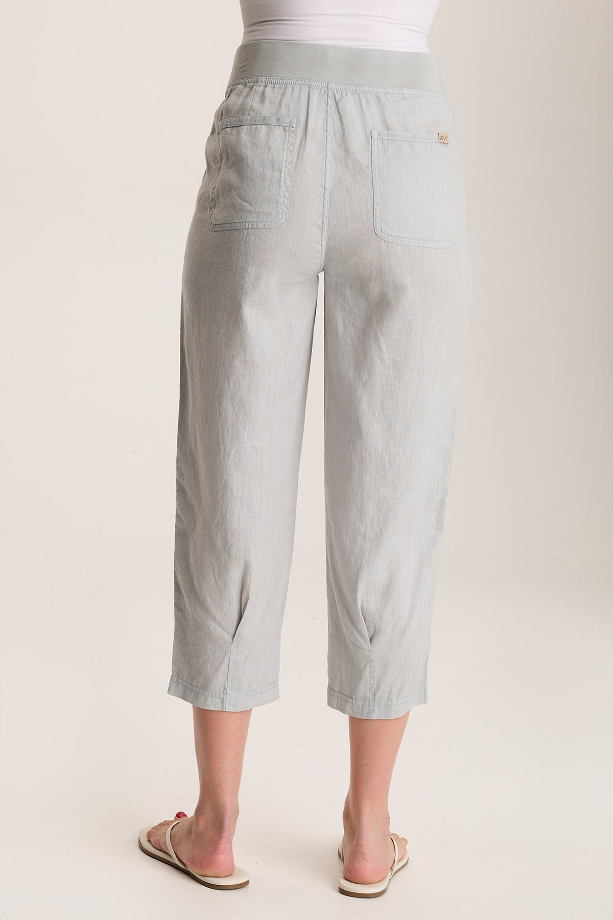 Camden Linen Tapered Crop Pants for Women - Comfortable High-Waisted Summer Trousers | Perfect for Casual Wear, Office, and Travel