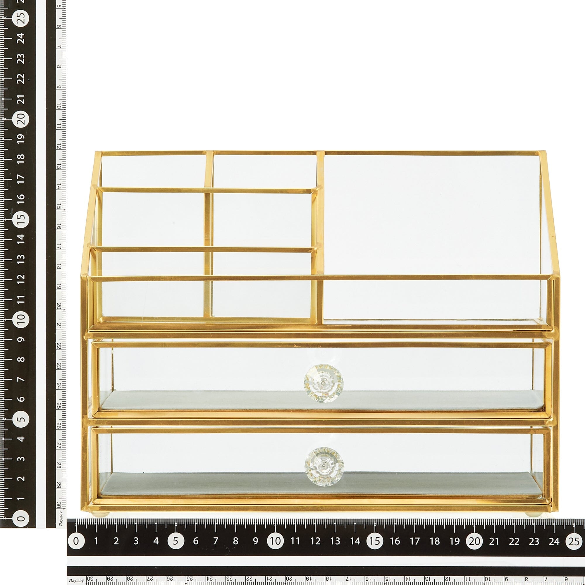 Clear Acrylic Drawer Organizer for Jewelry, Makeup & Office Supplies - Perfect for Vanity, Bathroom & Desk Storage