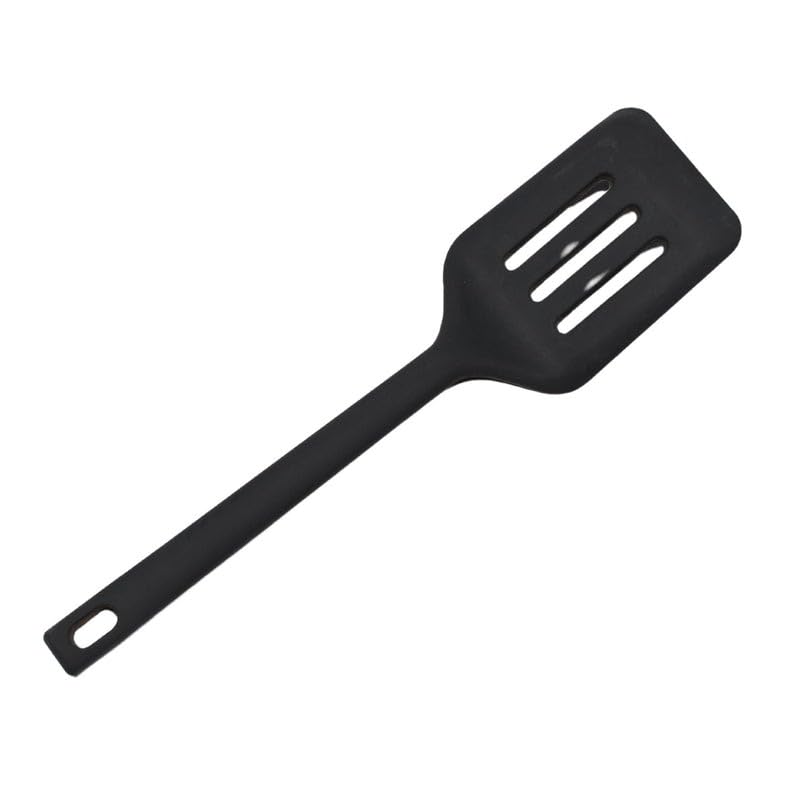 BigPlayer 5-Piece Silicone Cooking Utensils Set - Heat Resistant Non-Stick Kitchen Tools with Long Handle (Black) - Perfect for Baking, Frying & Everyday Cooking