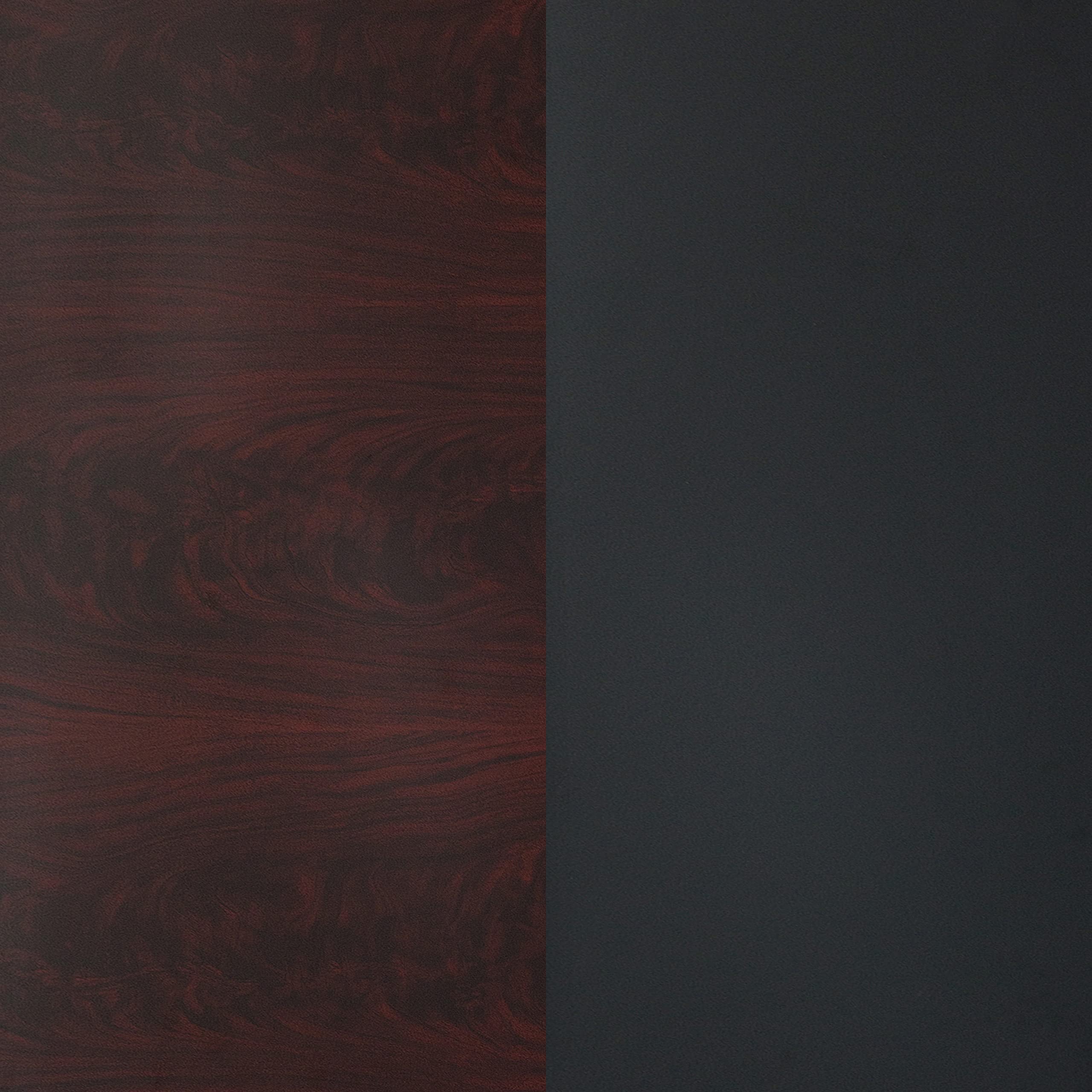 EMMA + OLIVER 24x30 Inch Rectangular Reversible Laminate Table Top - Black & Mahogany Dual-Tone Finish - Perfect for Office, Dining Room, or Conference Table Use