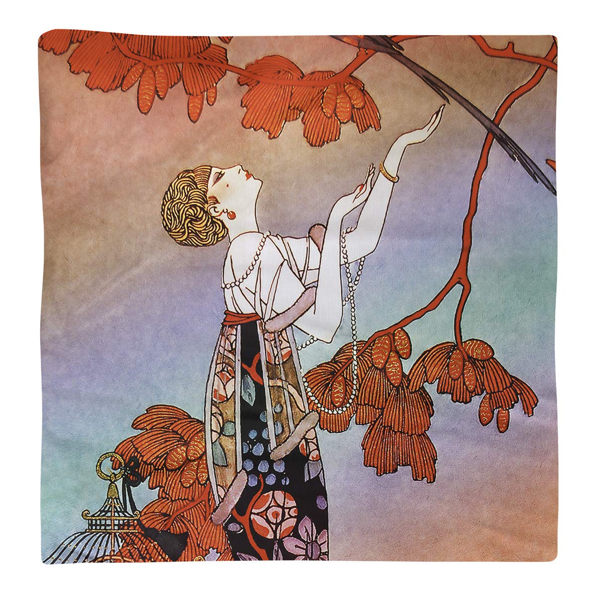 George Barbier Elegant Red Dinner Napkins Set of 10, 10x10 Inch, Red & Ombre - Perfect for Fine Dining, Weddings, and Holiday Table Decor