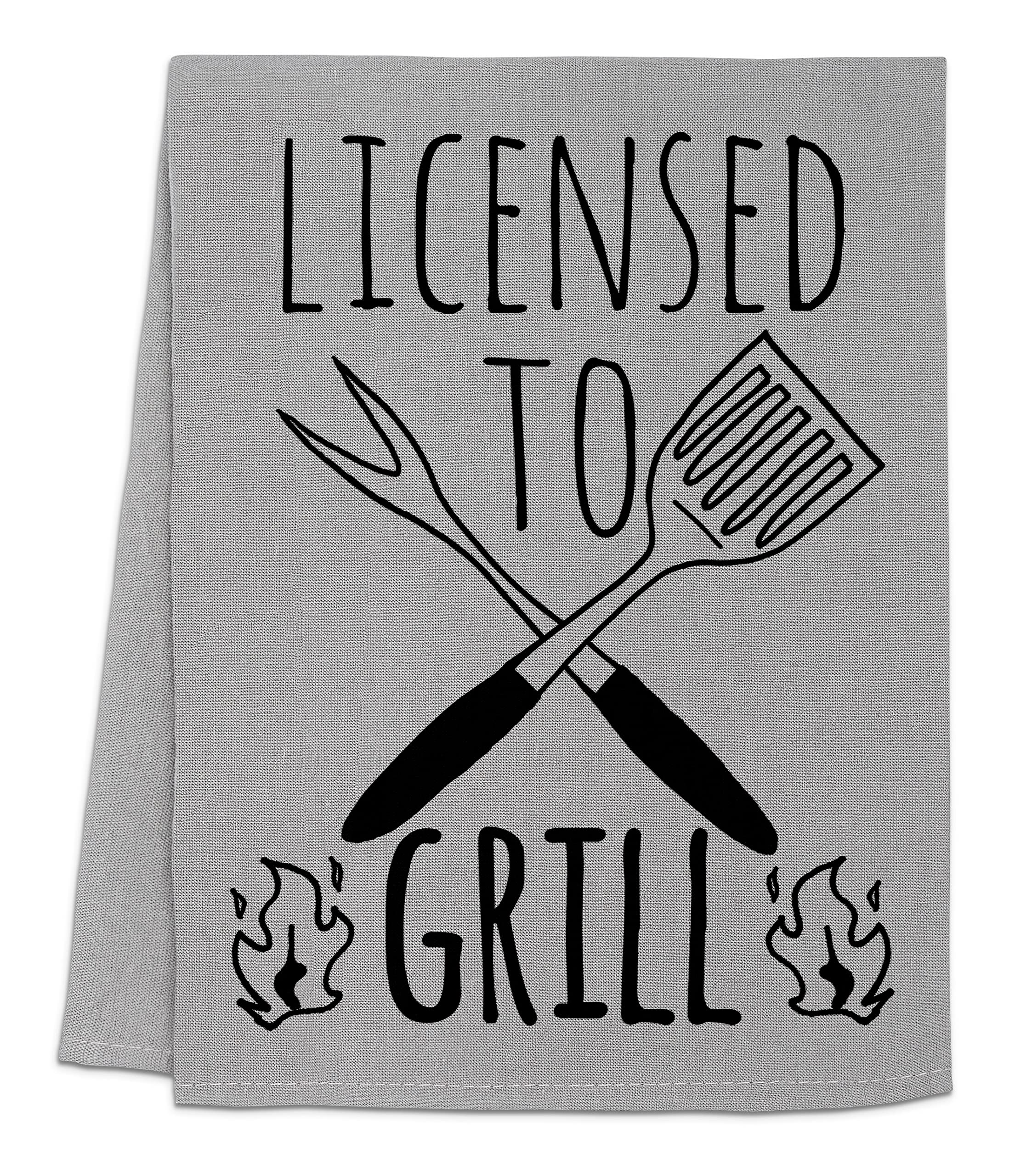 Funny Flour Sack Kitchen Towel - Farmhouse Decor for BBQ & Housewarming Gifts