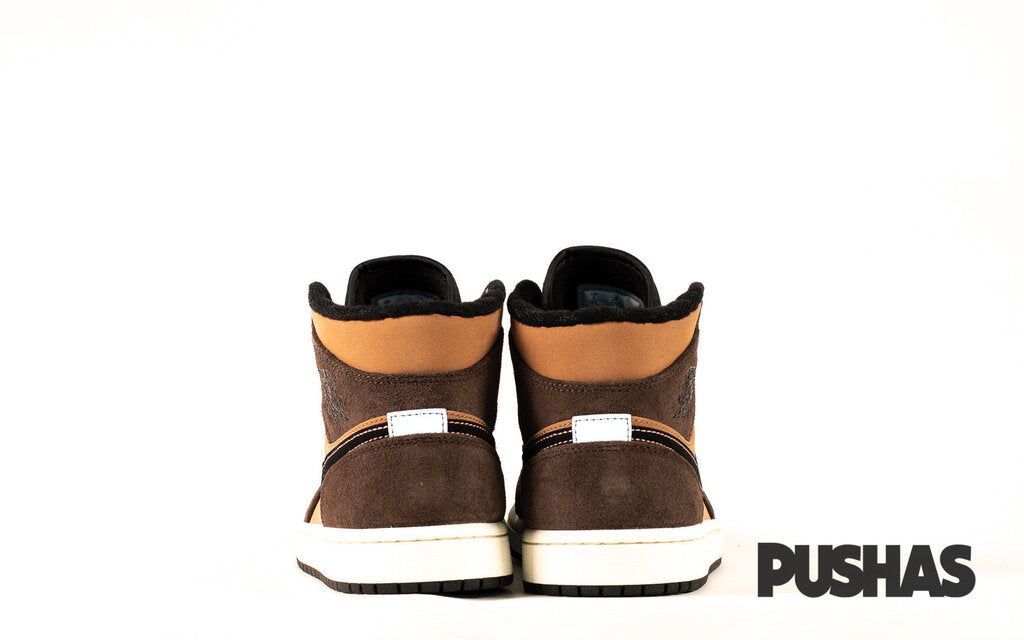 Air Jordan 1 Mid SE 'Dark Chocolate' Sneakers (2021) - Men's Basketball Shoes for Casual Wear & Street Style Fashion
