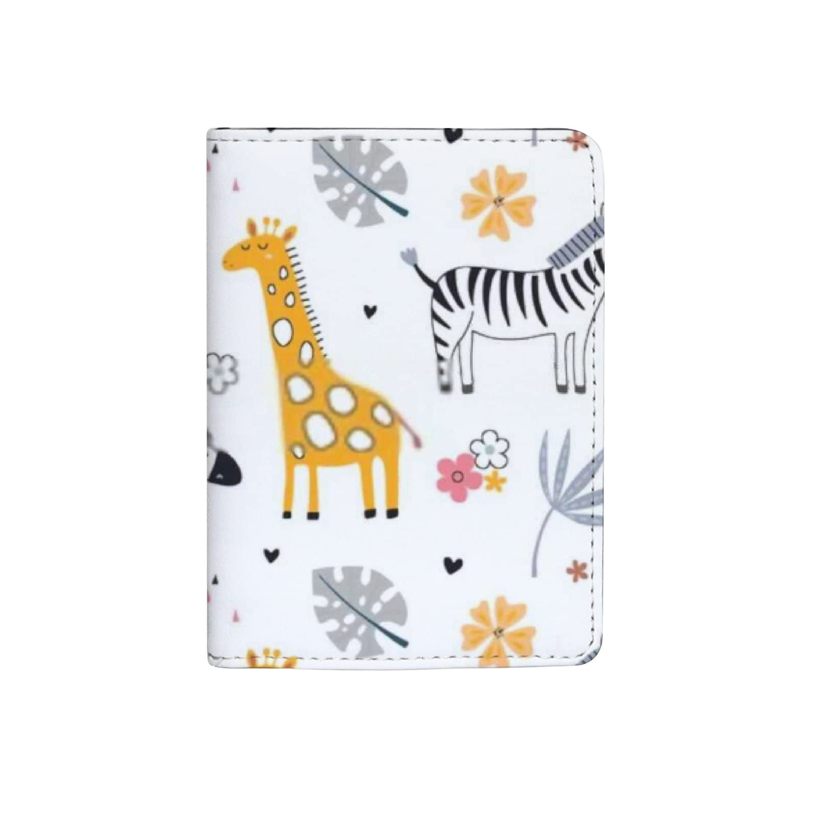 Cute Safari Animal Passport Cover Holder - PU Leather Travel Organizer with Card Slots for Women & Men - Perfect for International Trips, Vacations & Business Travel