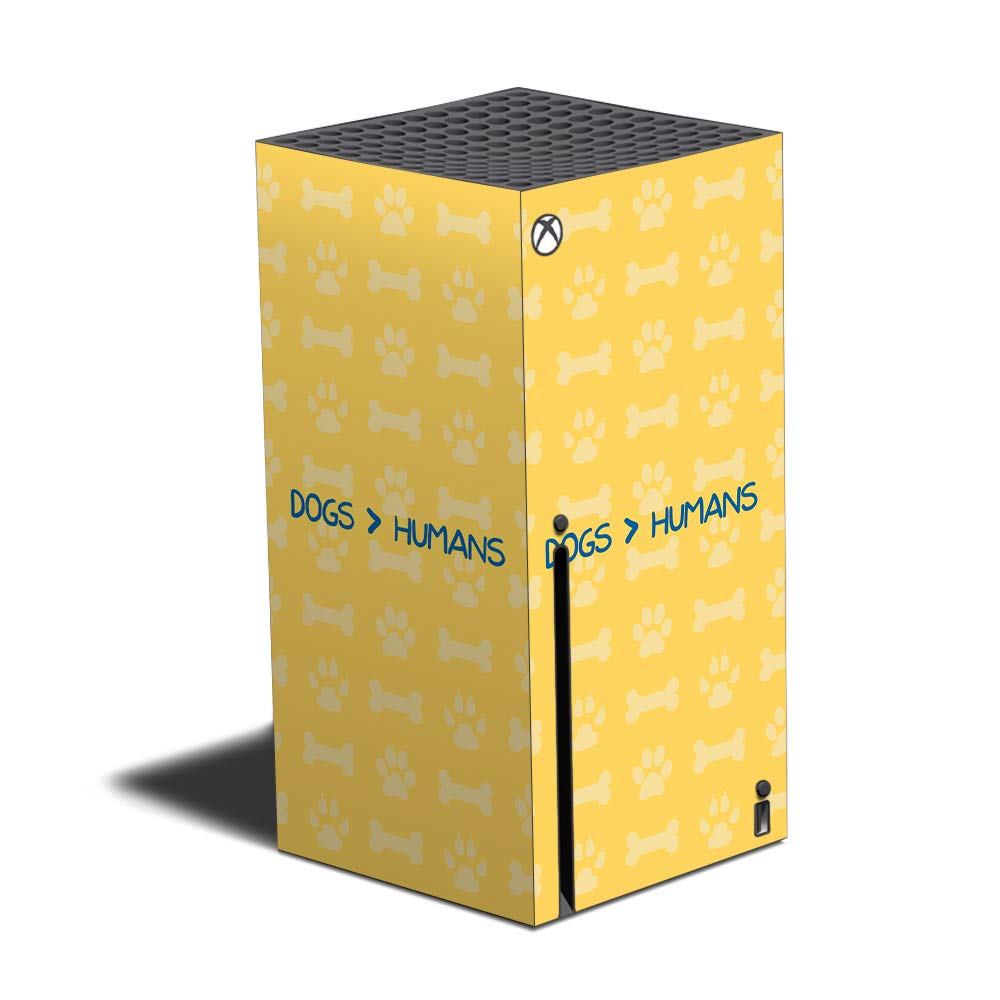 Xbox Series X Vinyl Skin Wrap - Dogs Over Humans Design | Protective & Durable Decal Cover | Easy to Apply & Remove | Made in USA | Perfect for Gaming Setups & Personalization