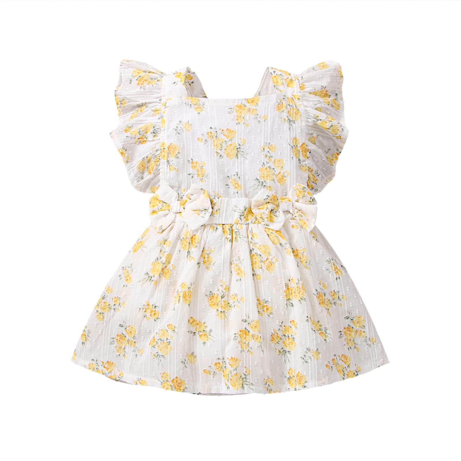 Newborn Baby Girl Romper Dress with Bow & Floral Print - Soft Cotton One-Piece Bodysuit for Summer Outfits | Perfect for Photoshoots, Parties & Daily Wear