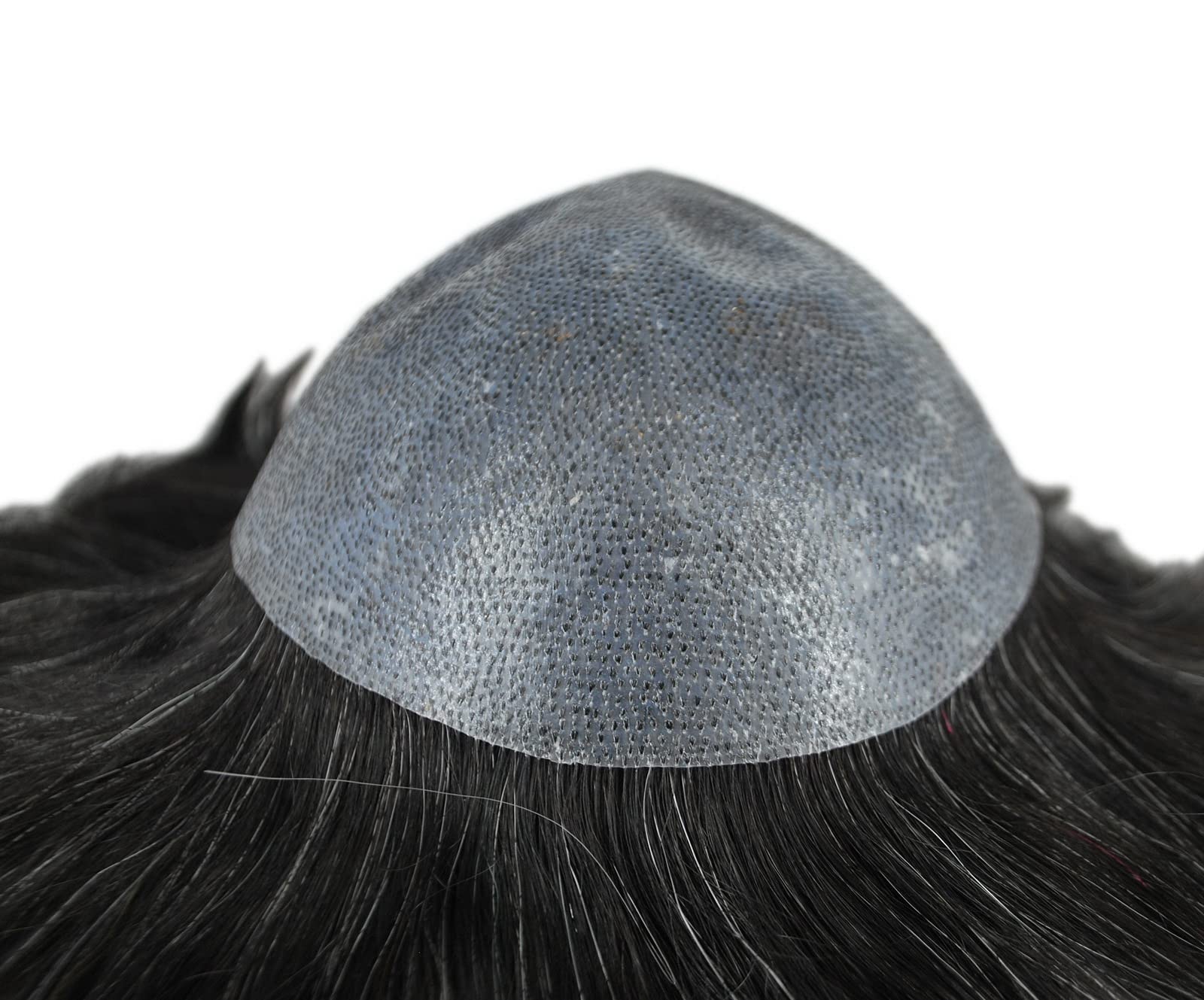 Natural Black Toupee for Men with 20% Grey Hair - PU Skin Hair System & Hair Patch for Thinning Hair - Perfect for Daily Wear, Parties & Special Occasions