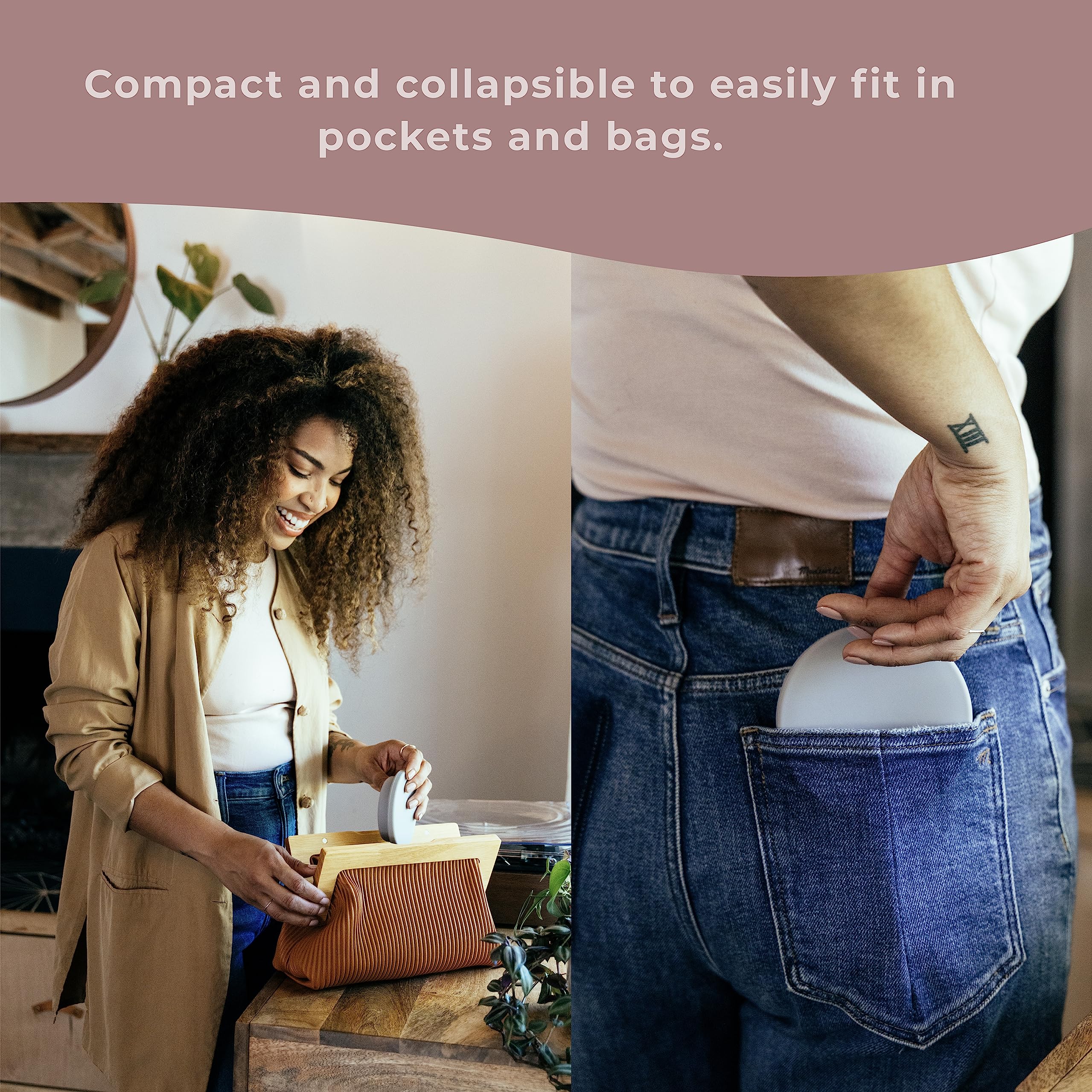 VOXAPOD Microwave-Safe Menstrual Cup Sterilizer - Collapsible Silicone Cleaner for Travel, Camping & Public Bathrooms | Foldable Sanitizing Container to Wash, Boil & Store Period Cups & Discs | Perfect for On-the-Go Hygiene & Discreet Cleaning