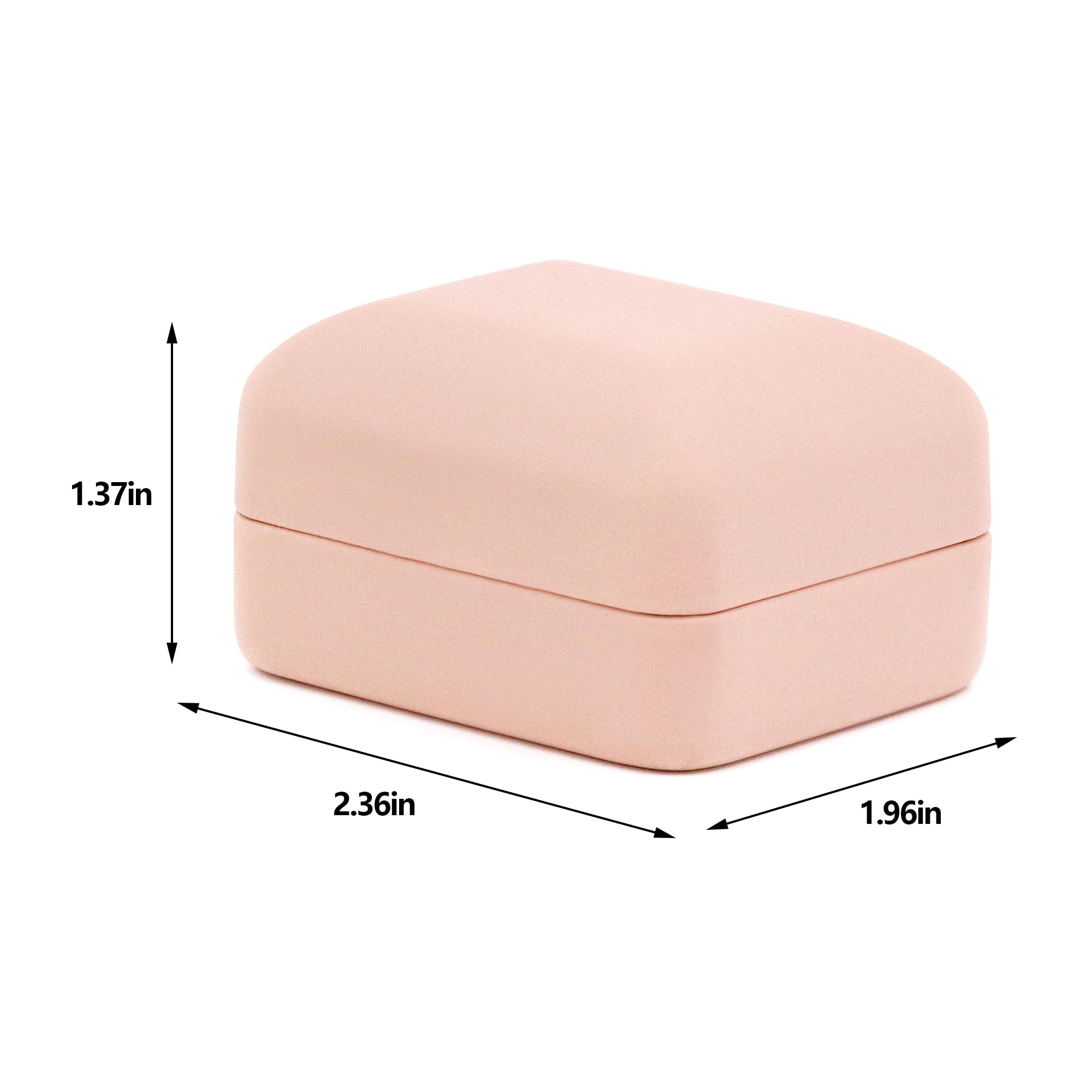 Naimo Leather LED Ring Box - Proposal & Wedding Jewelry Gift for Engagement