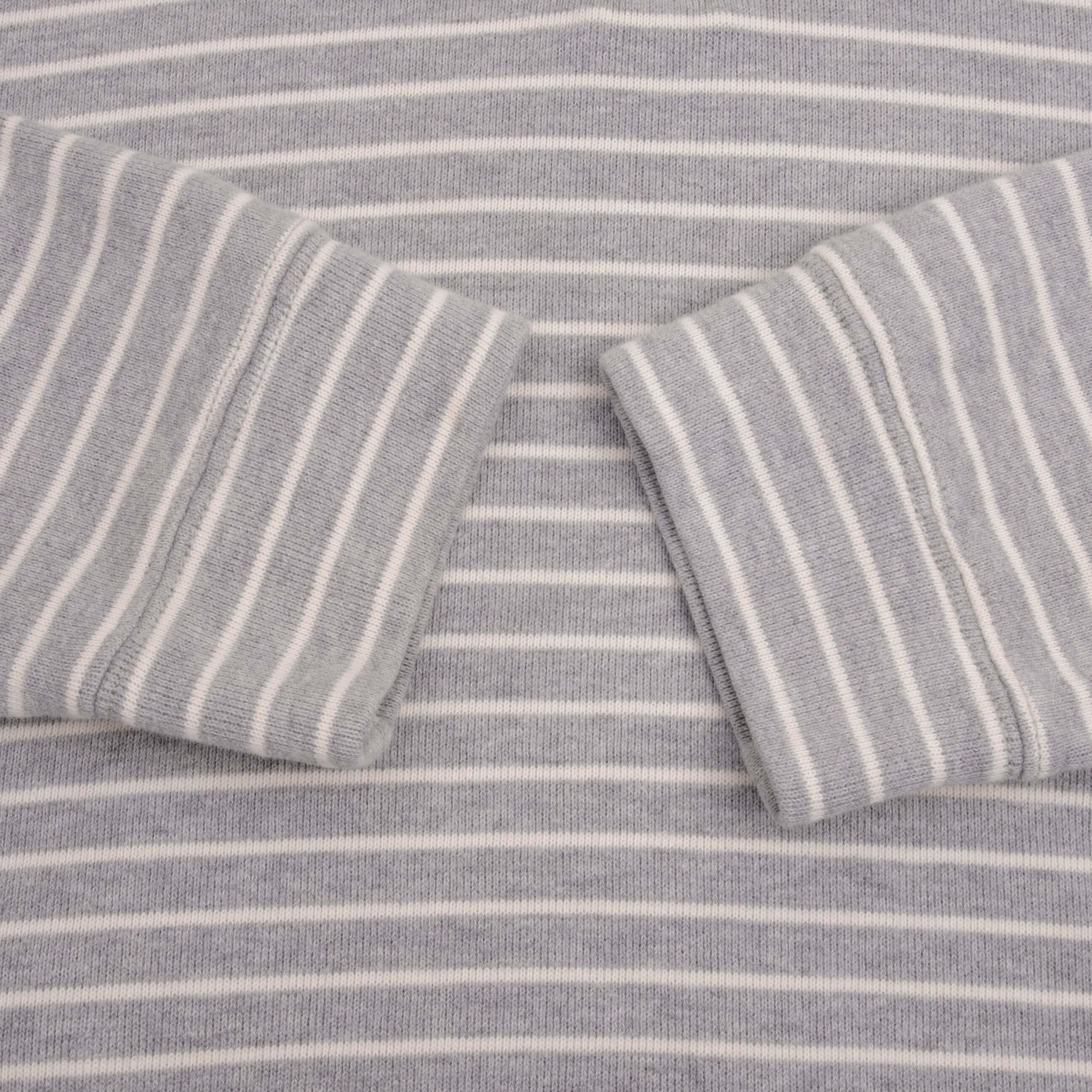 Ralph Lauren Men's Gray Striped Quarter Zip Sweater - Size 2XL - Casual Pullover for Work, Office & Outdoor Activities