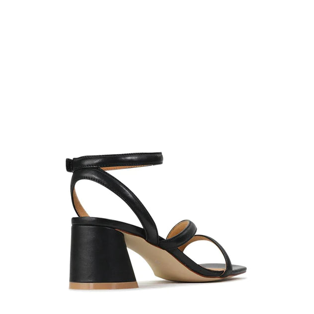 EOS Petricia Women's Black Leather Sandals - Comfortable Summer Shoes for Walking, Beach & Casual Outfits