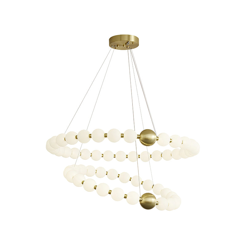 Aeyee Crystal Pearls Chandelier - Elegant Ceiling Light Fixture for Dining Room, Bedroom, Living Room & Wedding Decor