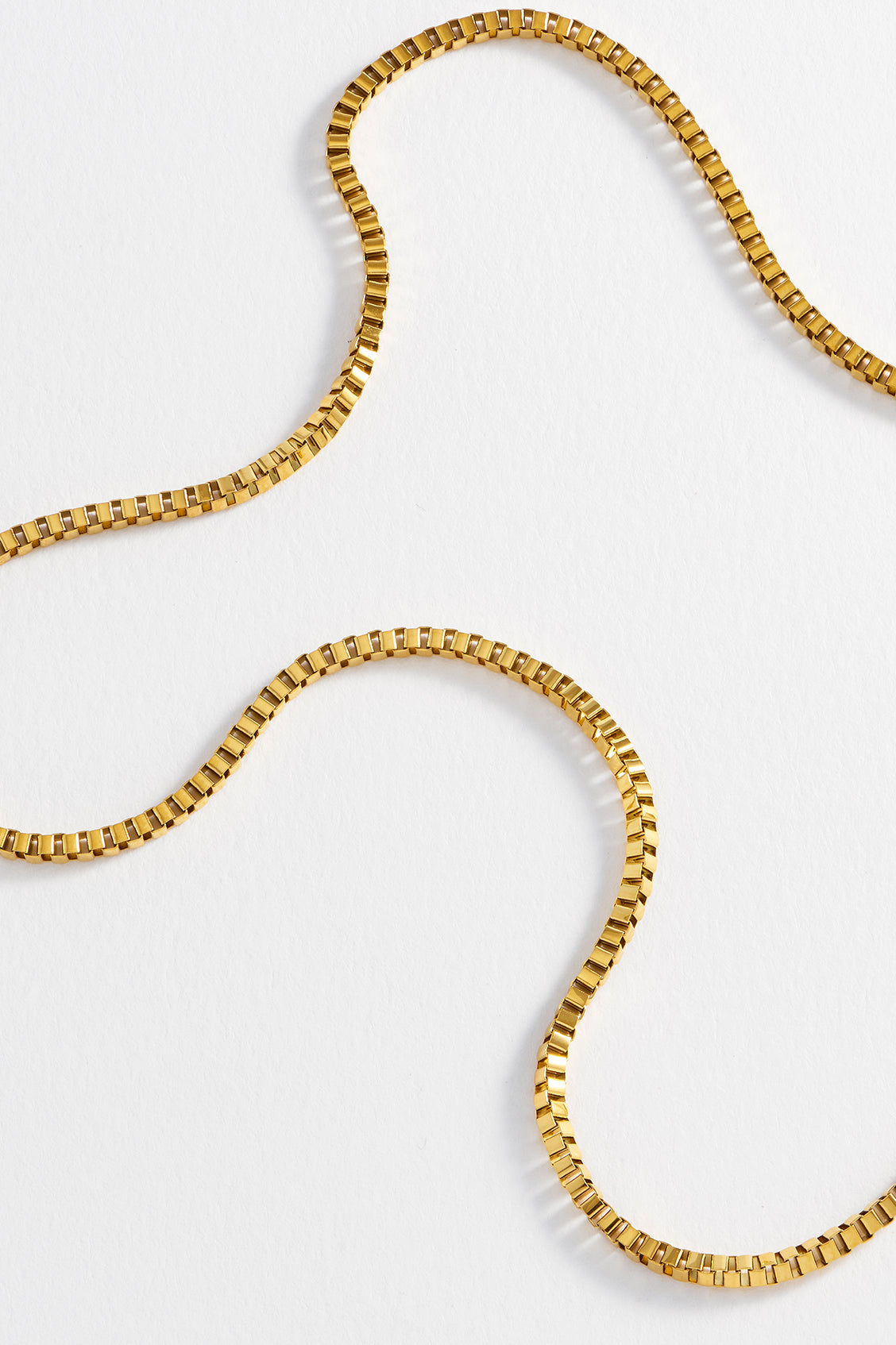 Men's Box Chain Necklace - 14K Gold Plated Stainless Steel Cuban Link Chain for Men - Perfect for Casual Wear, Layering & Gifts