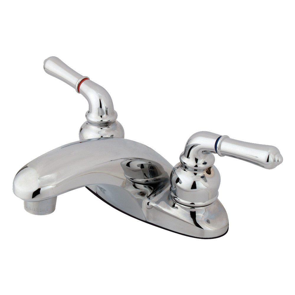 Kingston Brass KB621LP 4-Inch Centerset Bathroom Faucet - Chrome Finish for Vanity Sink, Perfect for Modern Bathroom Renovation & Home Upgrade