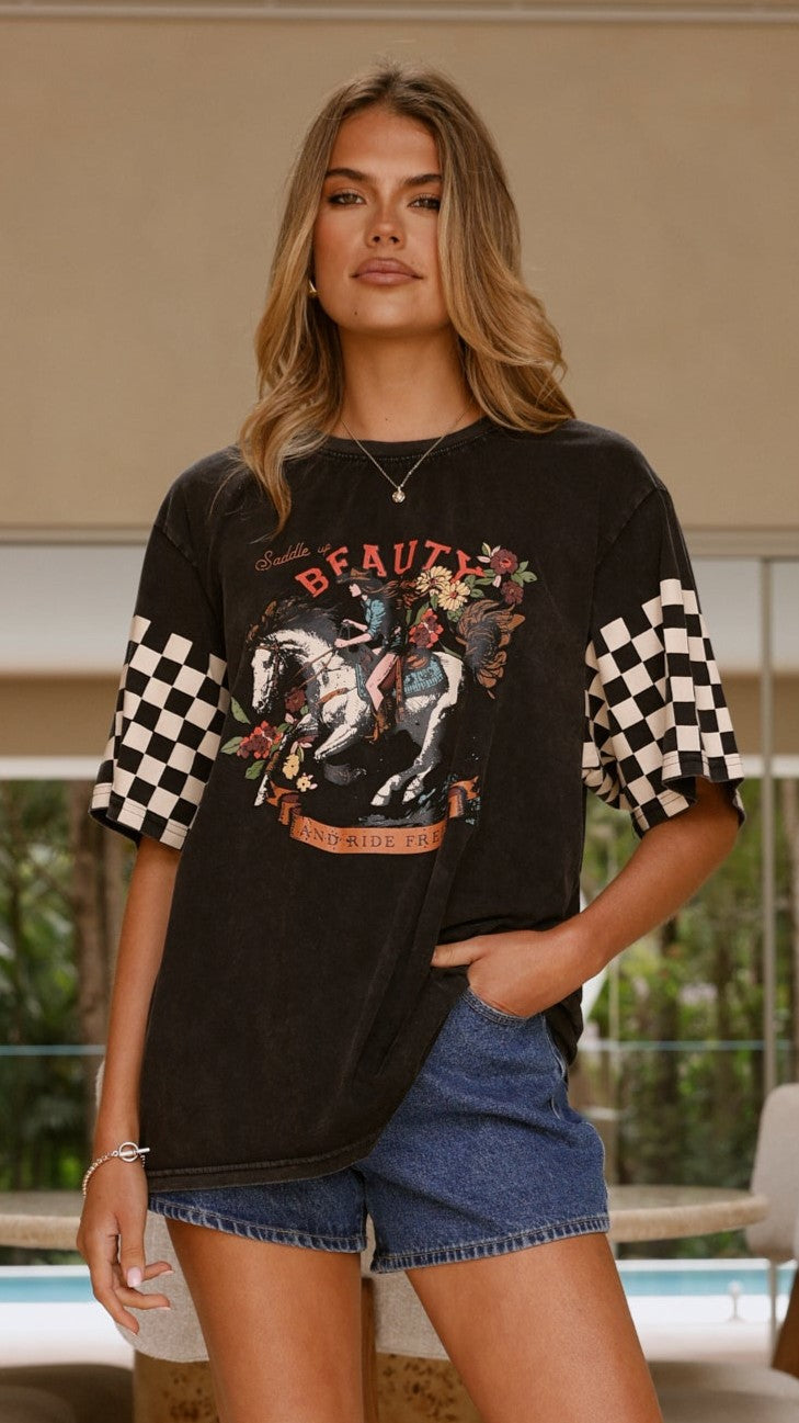 Vintage Acid Wash Channing Tee - Soft Distressed Cotton T-Shirt for Men & Women | Perfect for Casual Wear, Street Style & Layering