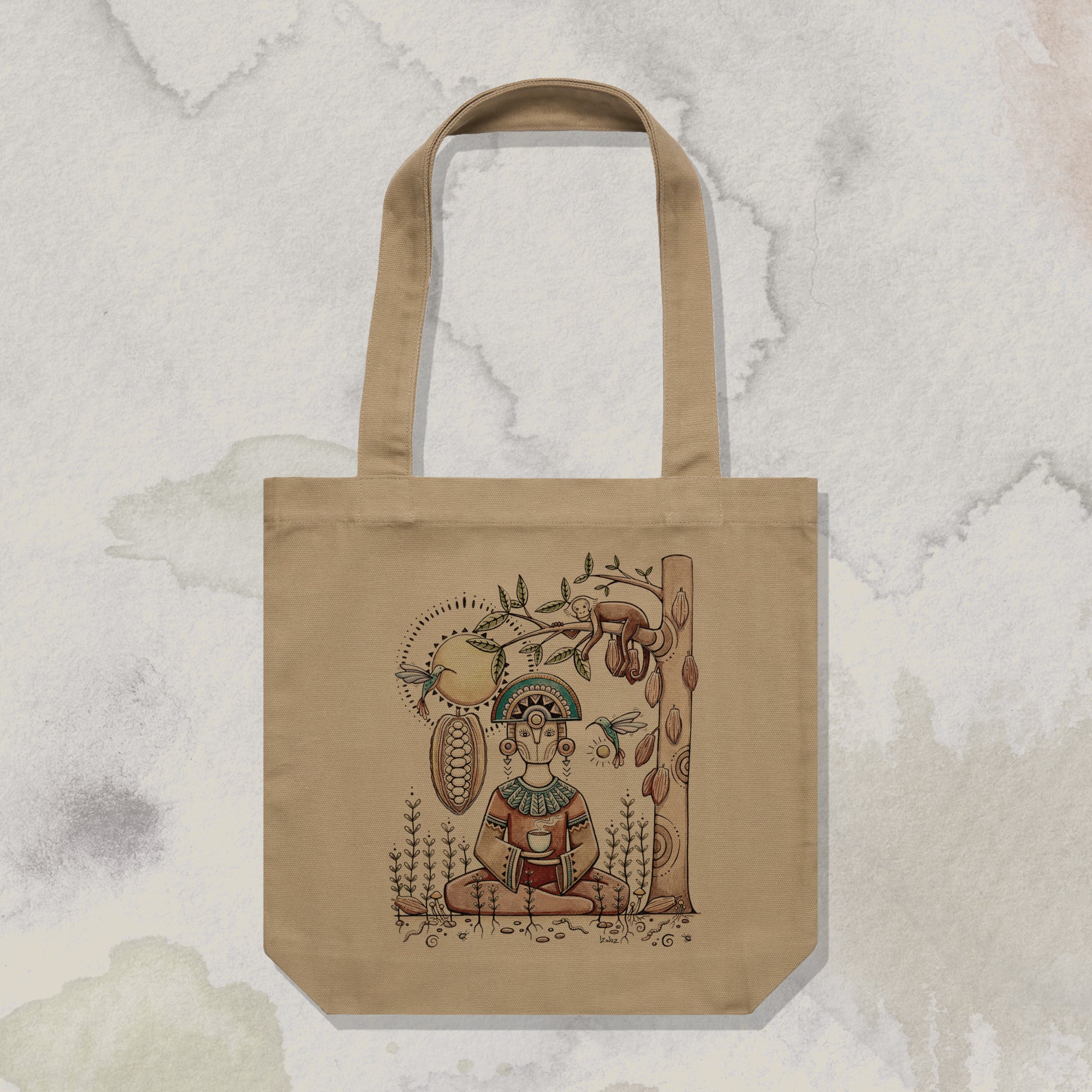 Organic Sol Cacao Tote Bag - Eco-Friendly & Stylish Reusable Shopping Bag for Groceries, Beach, and Everyday Use