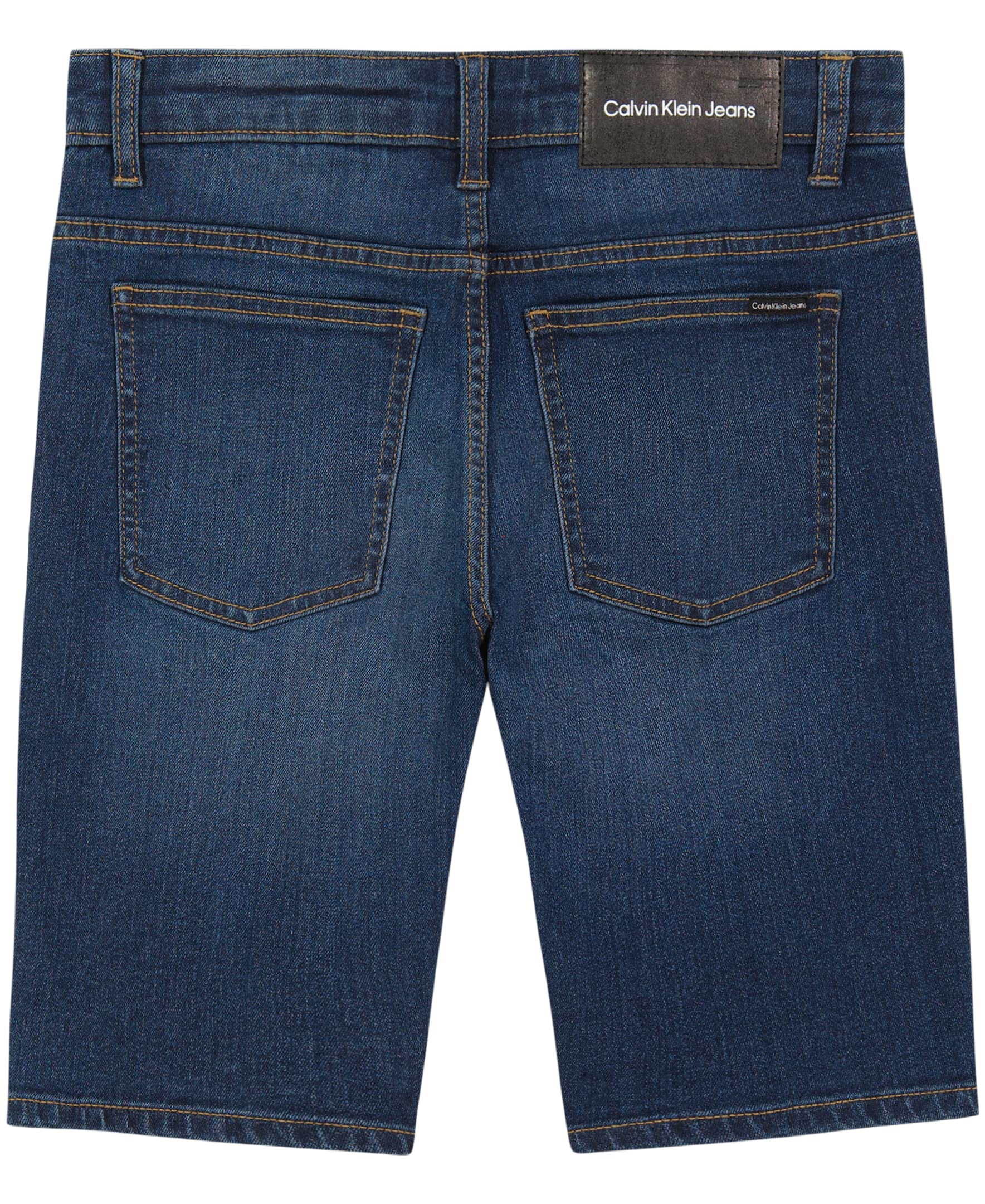 Calvin Klein Boys' Relaxed Fit Denim Shorts - 5-Pocket Style with Zipper Fly & Button Closure - Casual Summer Wear for Kids & Teens