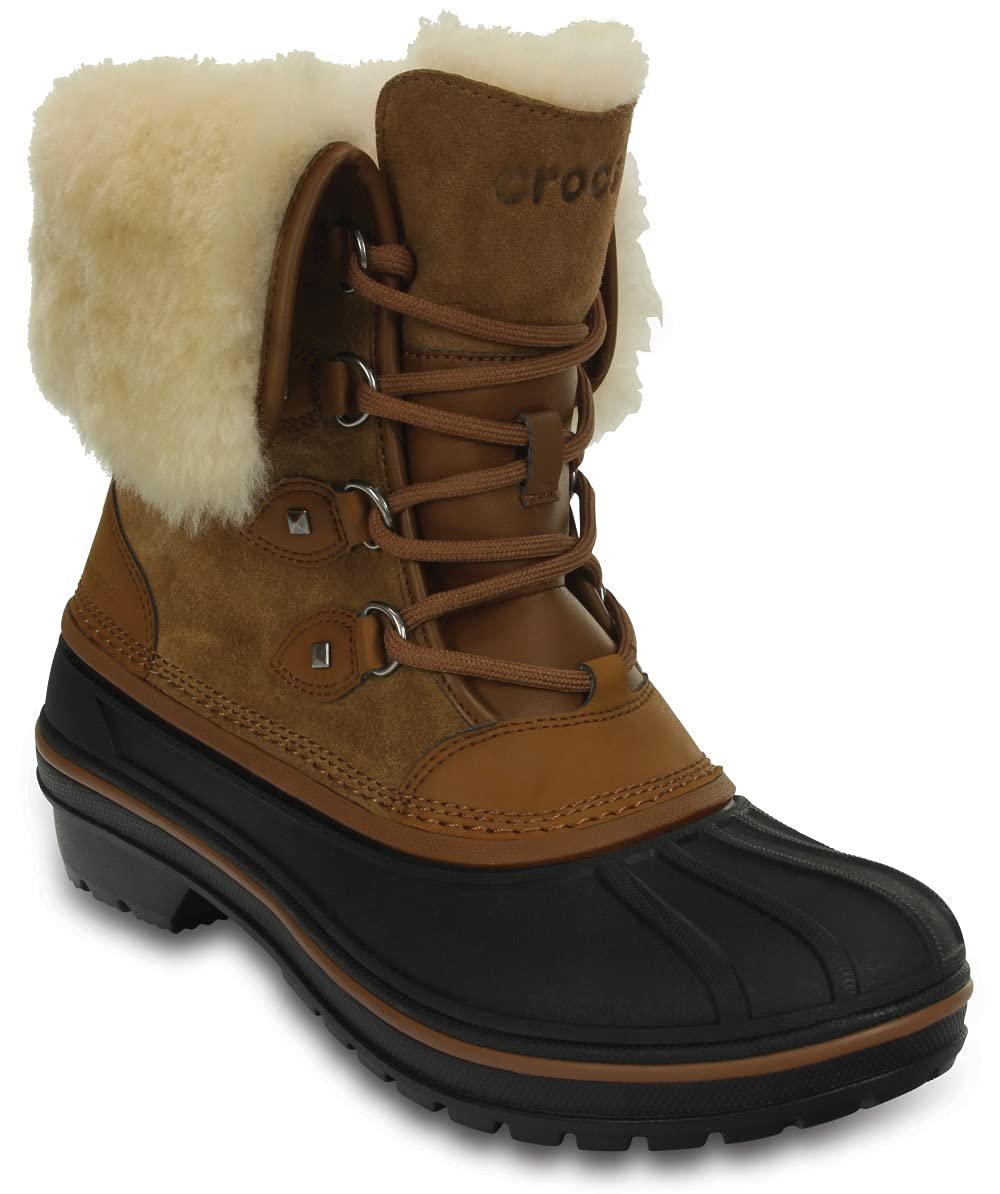 Crocs Women's Allcast II Luxe Snow Boot - Waterproof Winter Boots for Women, Comfortable & Warm Snow Shoes for Cold Weather - Perfect for Snowy Days, Hiking & Outdoor Activities