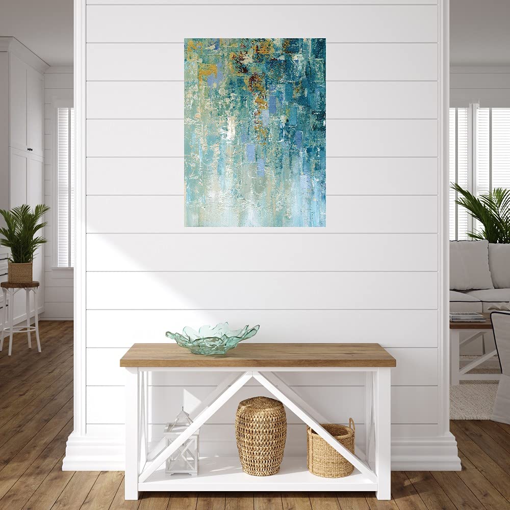 Premium 'I Love the Rain' Fine Art Canvas Wall Decor by Artist Nan - 32x43 Inch Ready-to-Hang Painting for Living Room, Bedroom, Office & More - Perfect for Home Decor, Housewarming Gifts & Interior Design