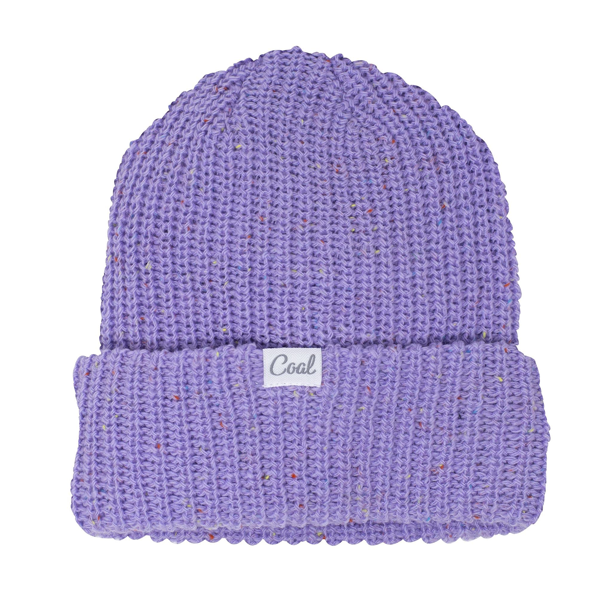 Coal Edith Chunky Rib Knit Speckled Wool Beanie Hat for Women - Winter Warm Knitted Slouchy Beanie with Fleece Lining - Perfect for Snowboarding, Skiing & Cold Weather Outdoor Activities