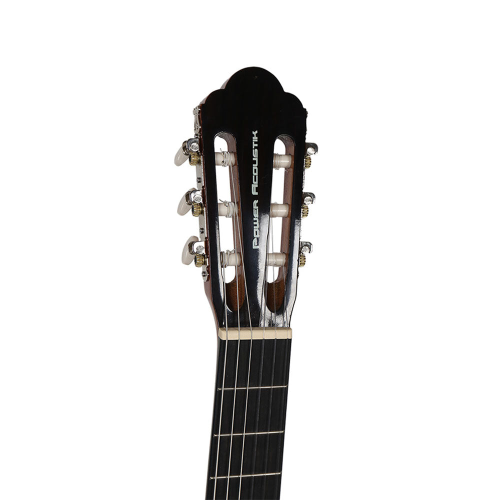 Power Acoustik GTRB AMBER 41 Inch Handmade Acoustic Guitar Bundle with Case, Strap, Picks & Tuner - Perfect for Beginners, Campfires & Live Performances