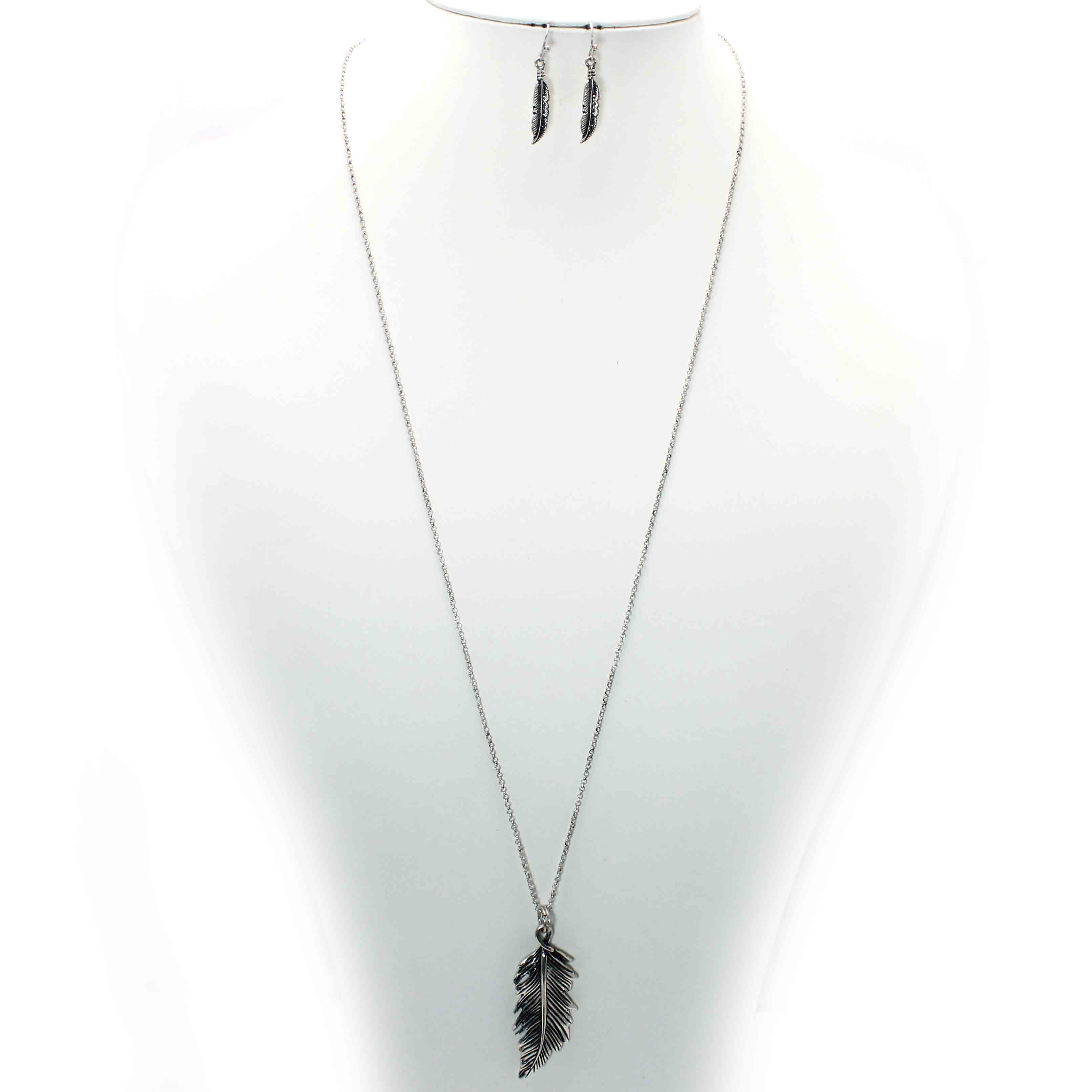Elegant Feather Necklace Set for Women - Boho Chic Jewelry for Parties, Weddings & Everyday Wear
